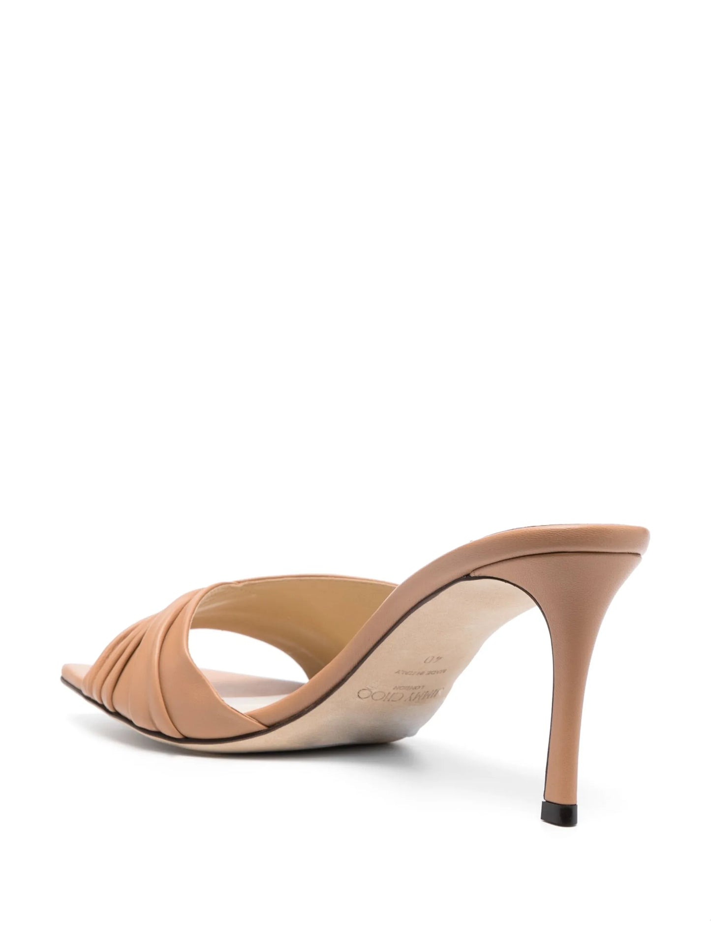 80mm heeled leather sandals
