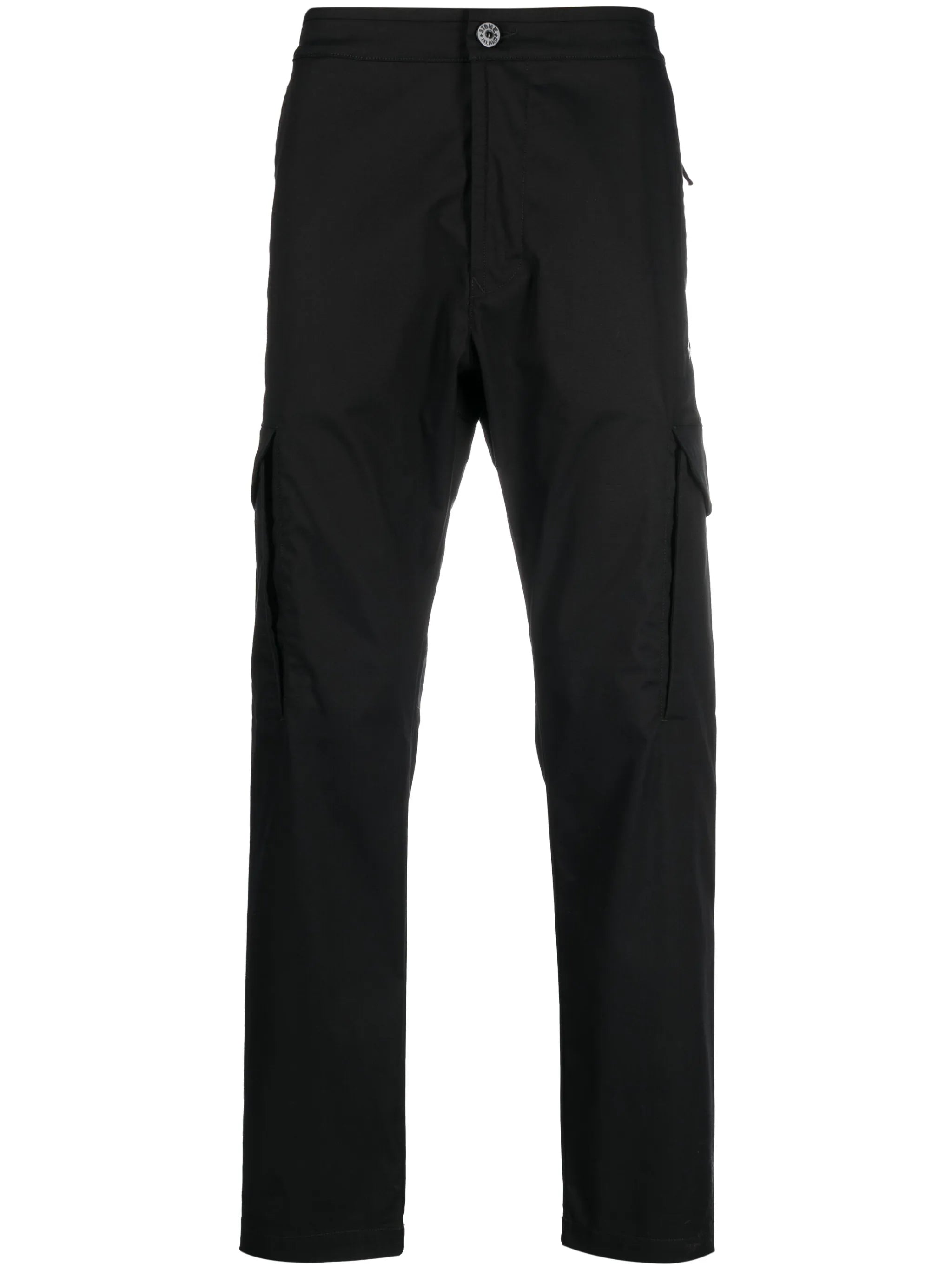 mid-rise tapered-leg trousers