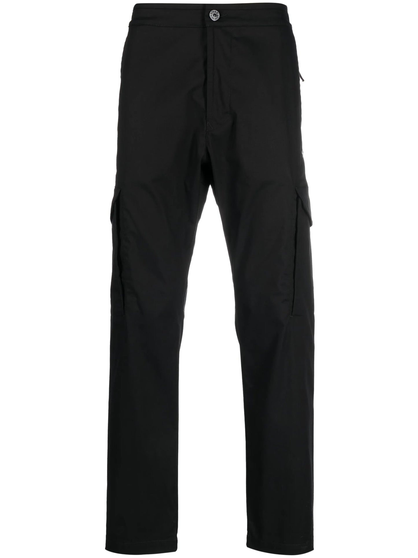 mid-rise tapered-leg trousers