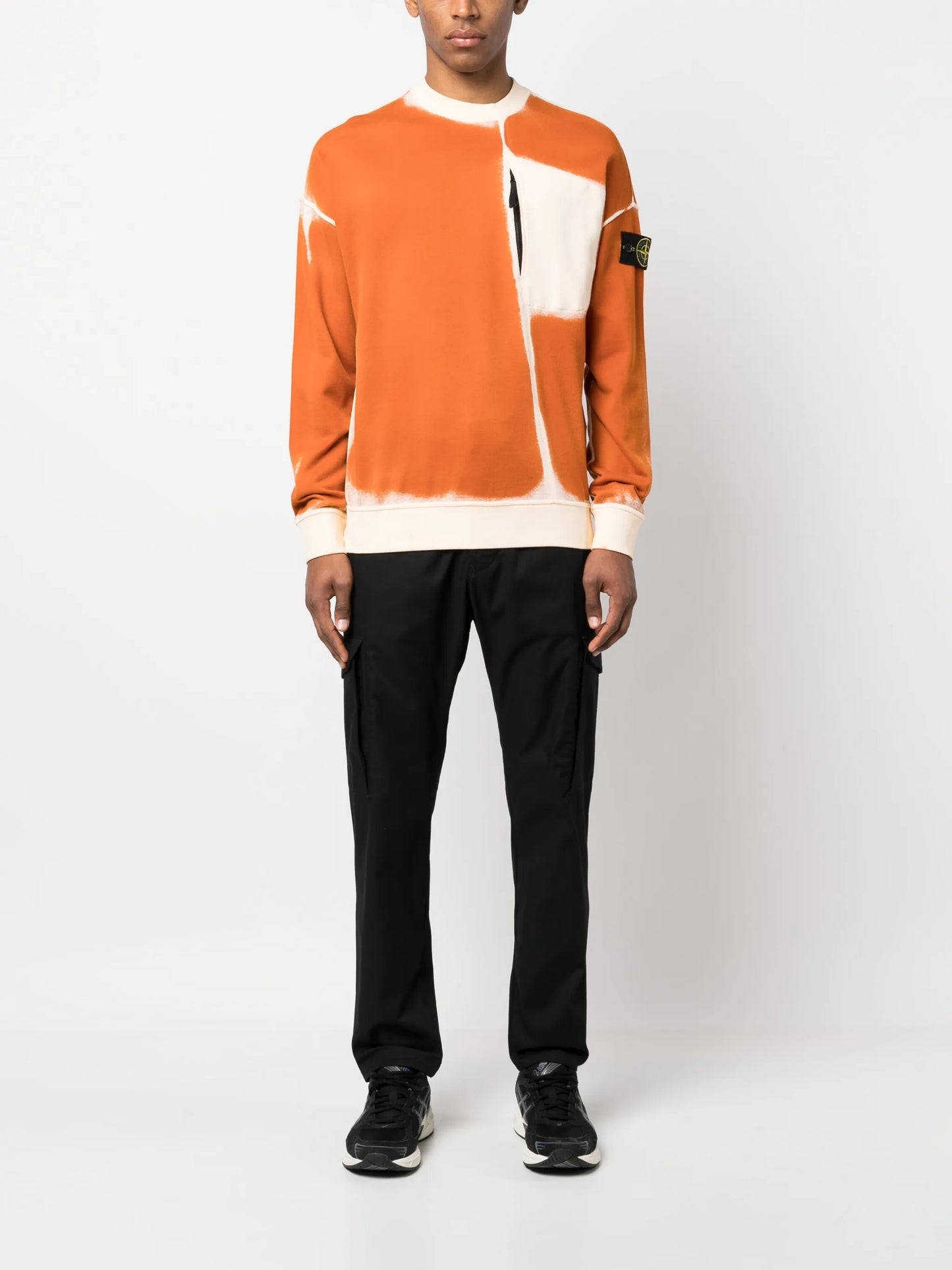 spray-print cotton sweatshirt