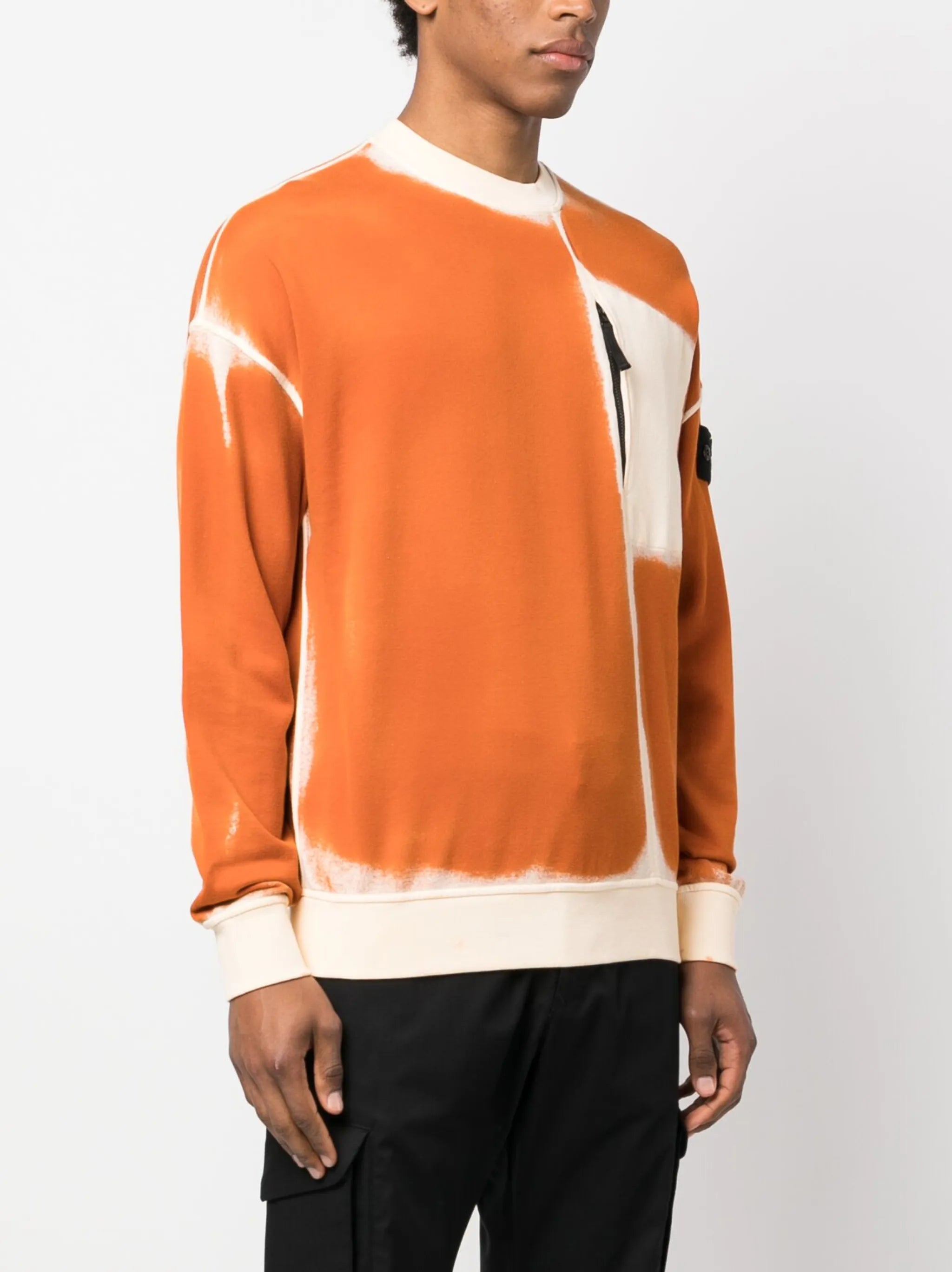spray-print cotton sweatshirt