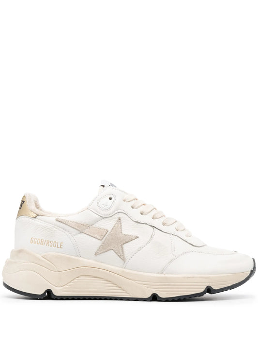 logo-print leather sneakers