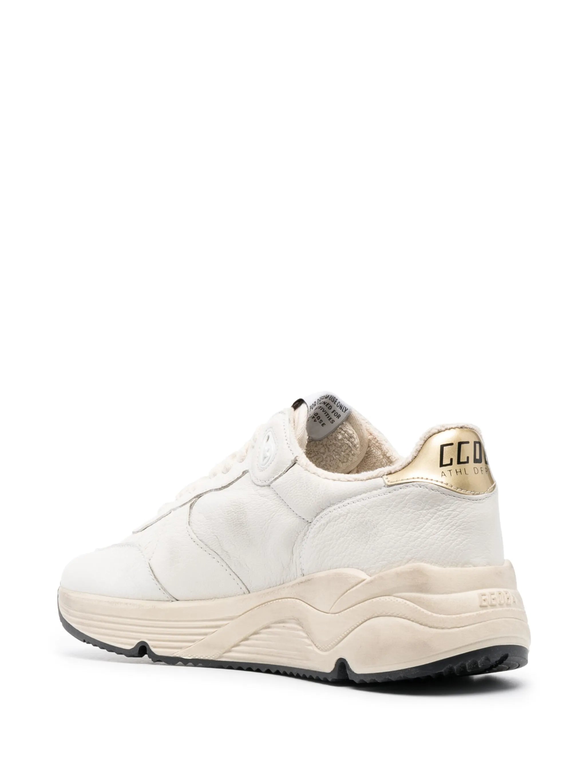 logo-print leather sneakers