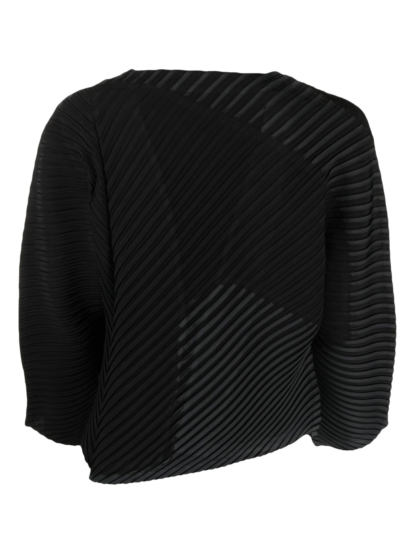fully-pleated long-sleeve jacket