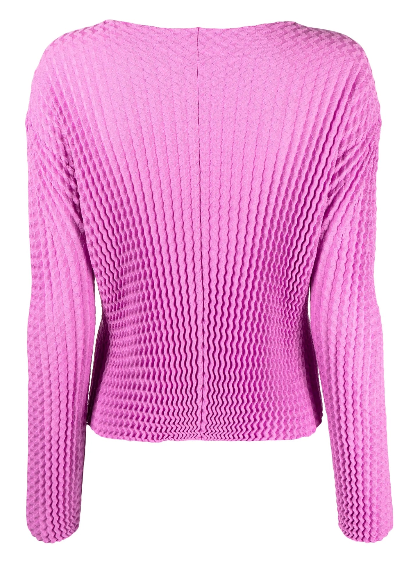 fully-pleated button-fastening cardigan