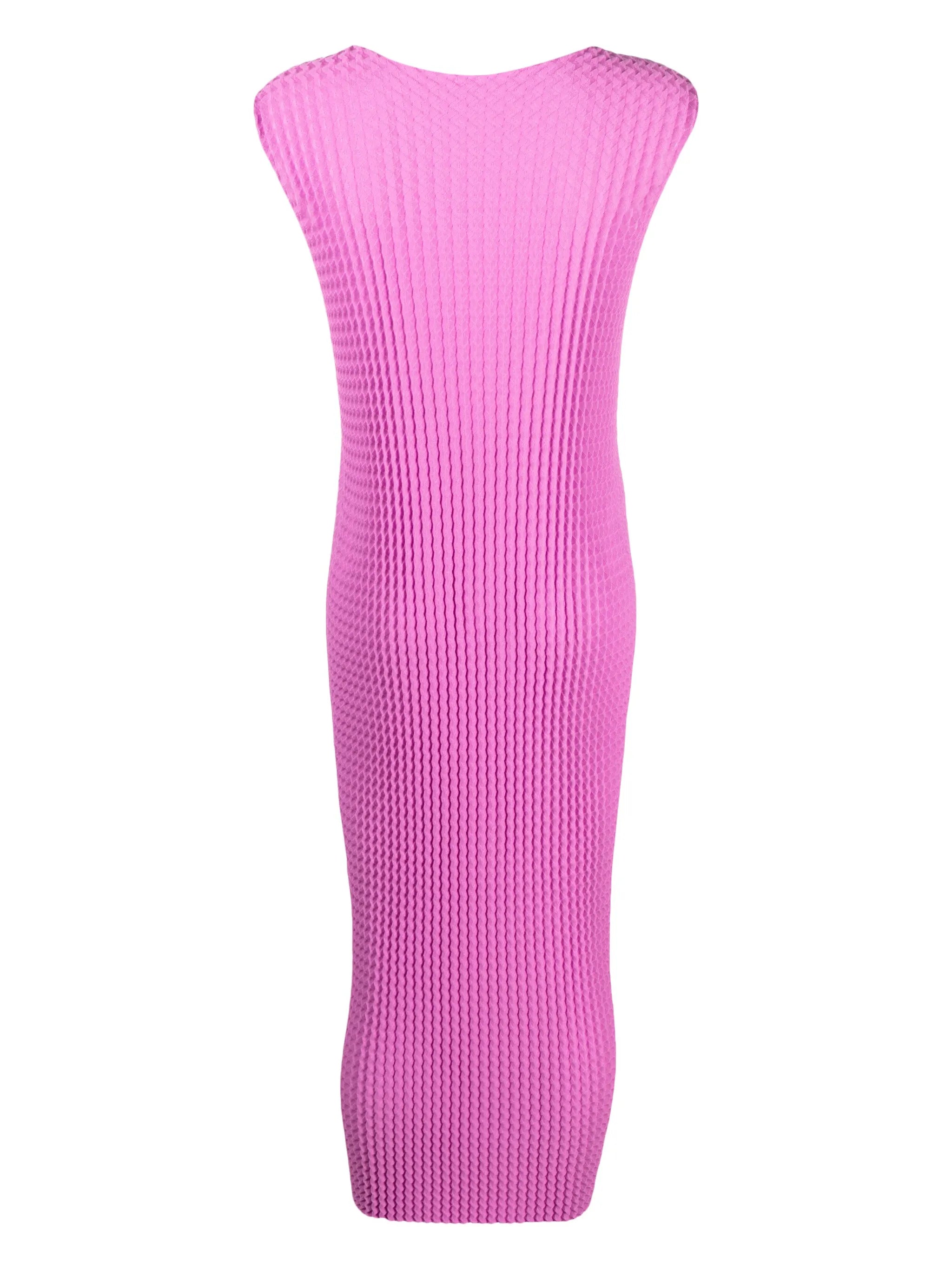 fully-pleated sleeveless dress