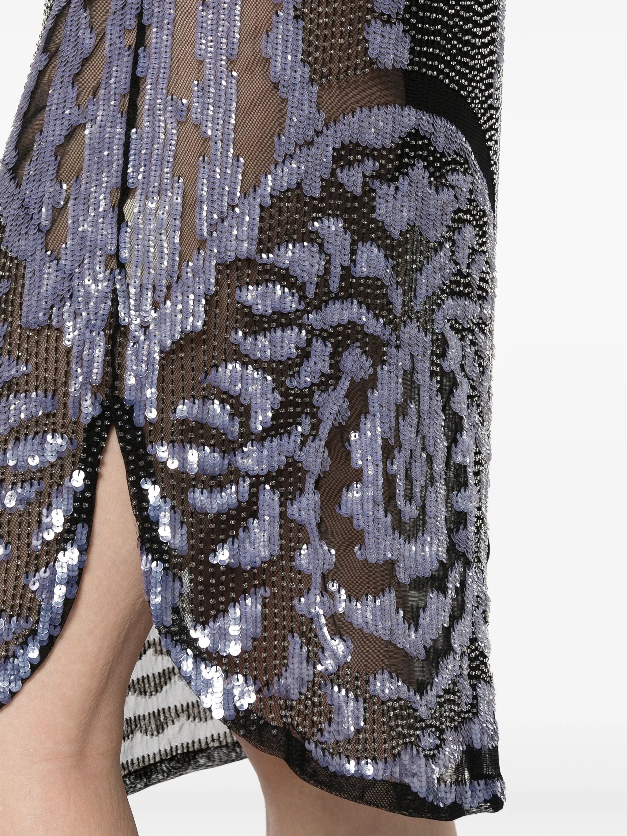 Hyatt bead-embellished midi skirt