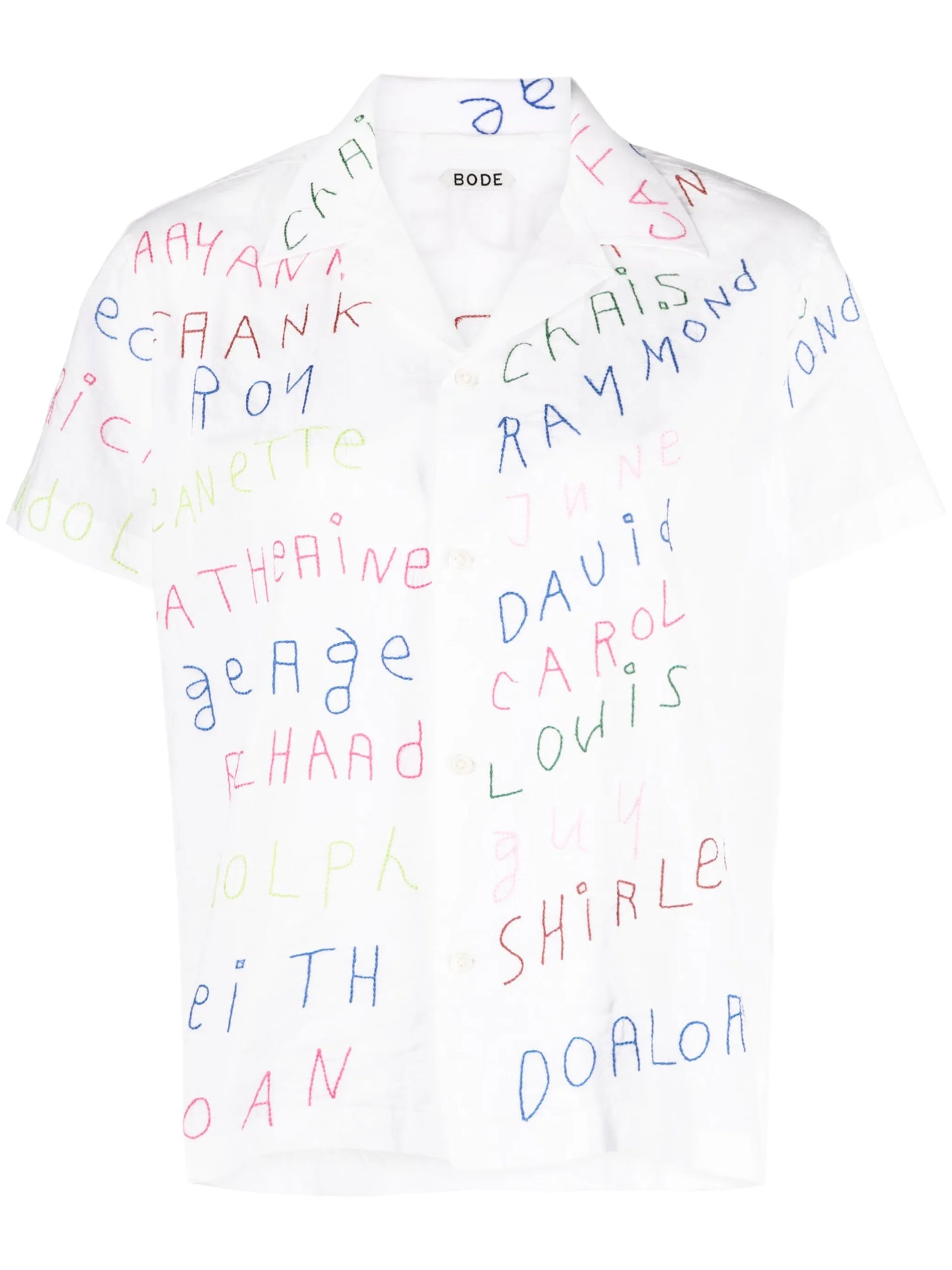 Familial Hall embroidered cotton shirt