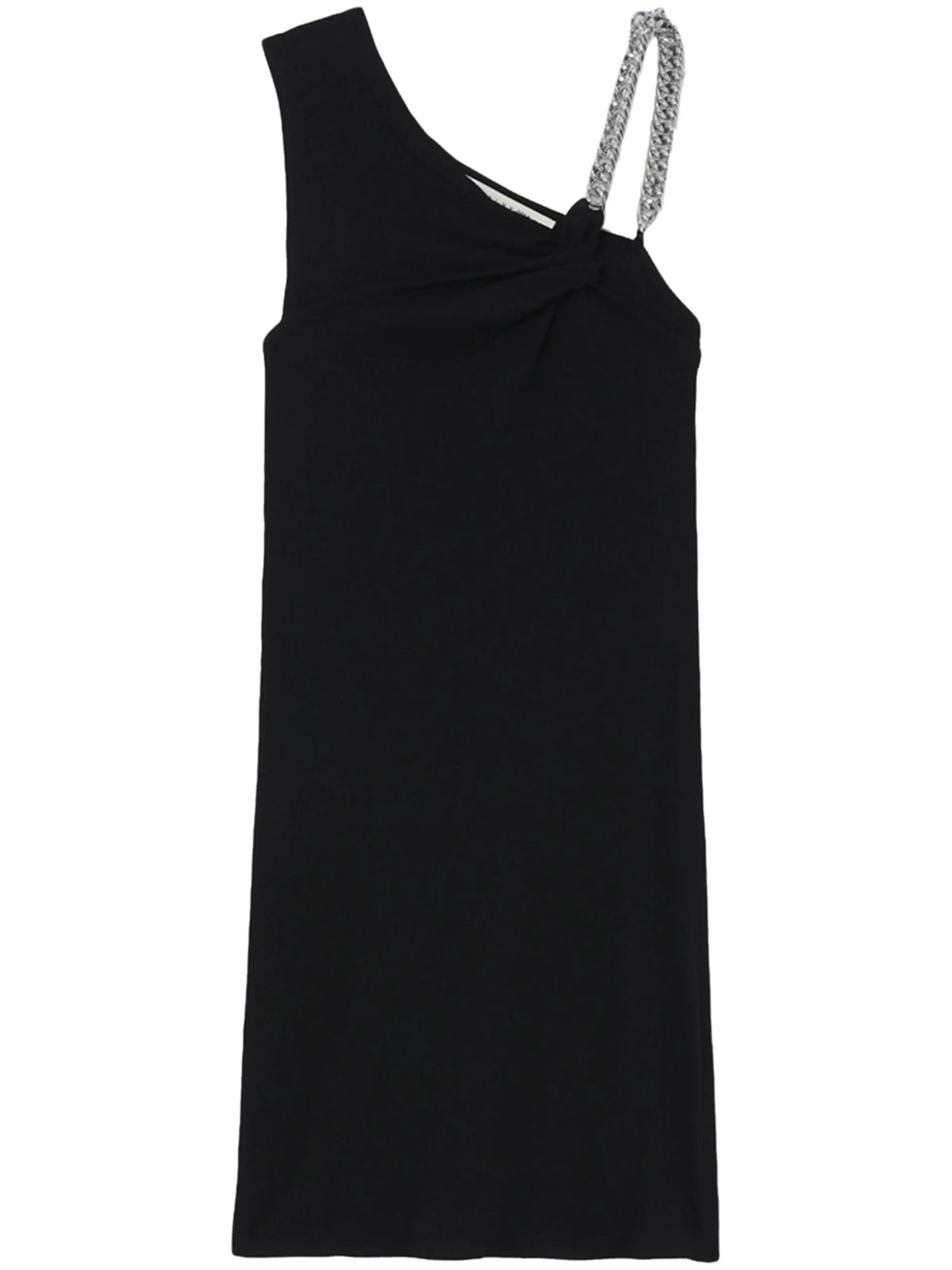 chain detailed rib knit dress