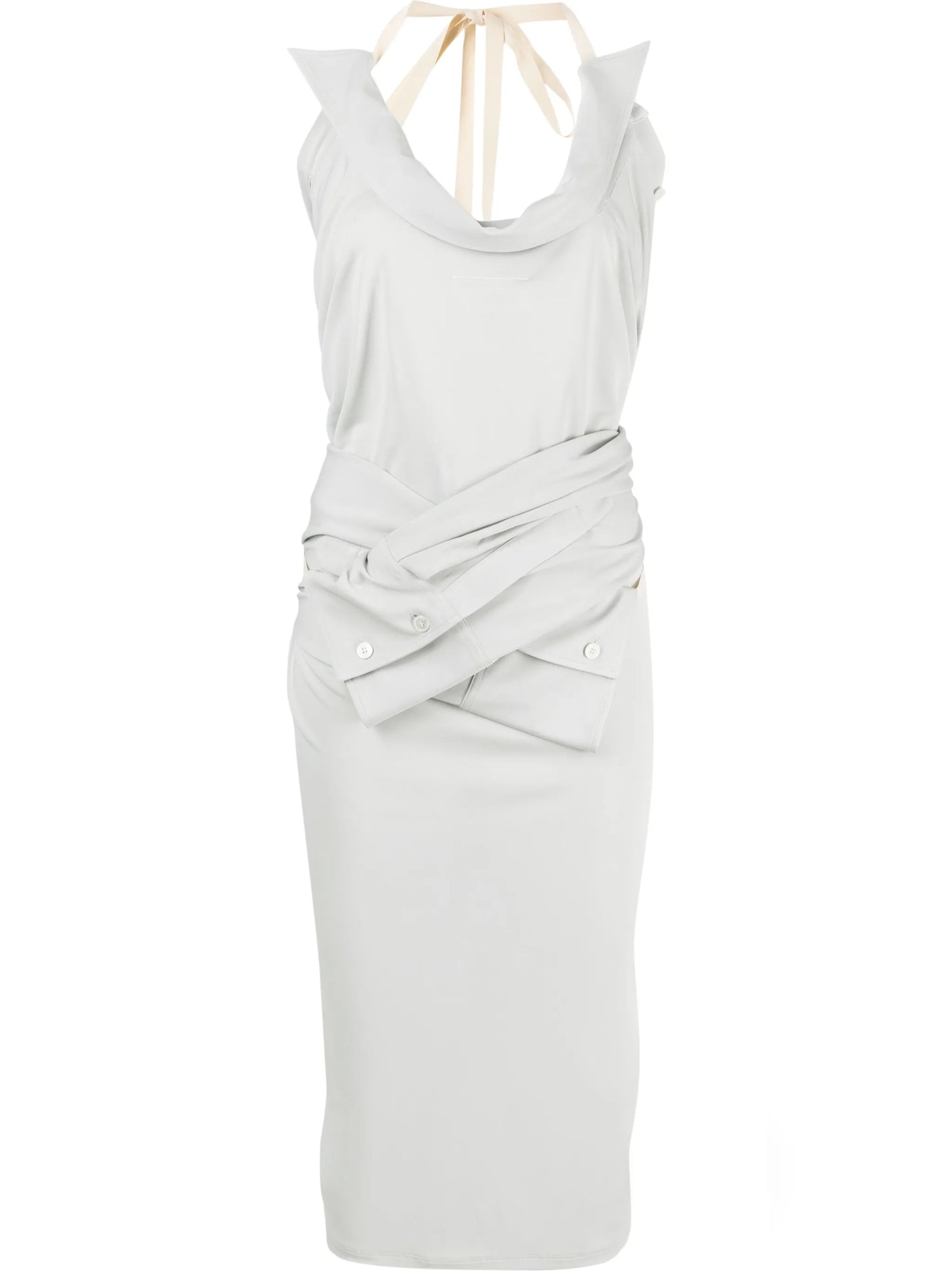 halterneck midi dress