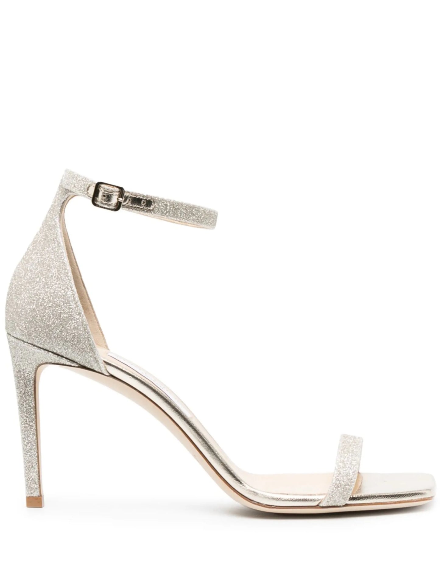 Alva 85mm glitter leather sandals