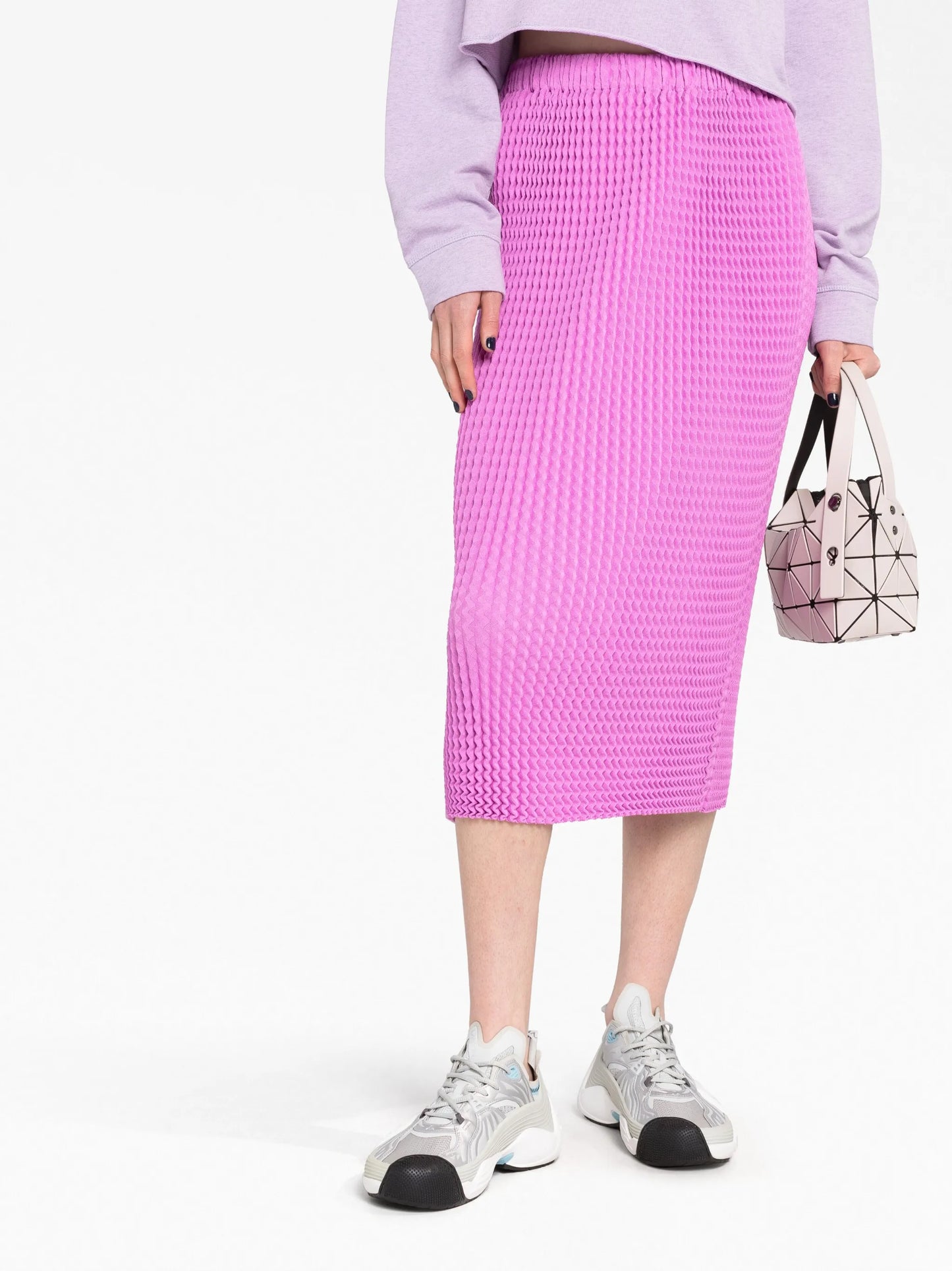 knitted high-waist skirt