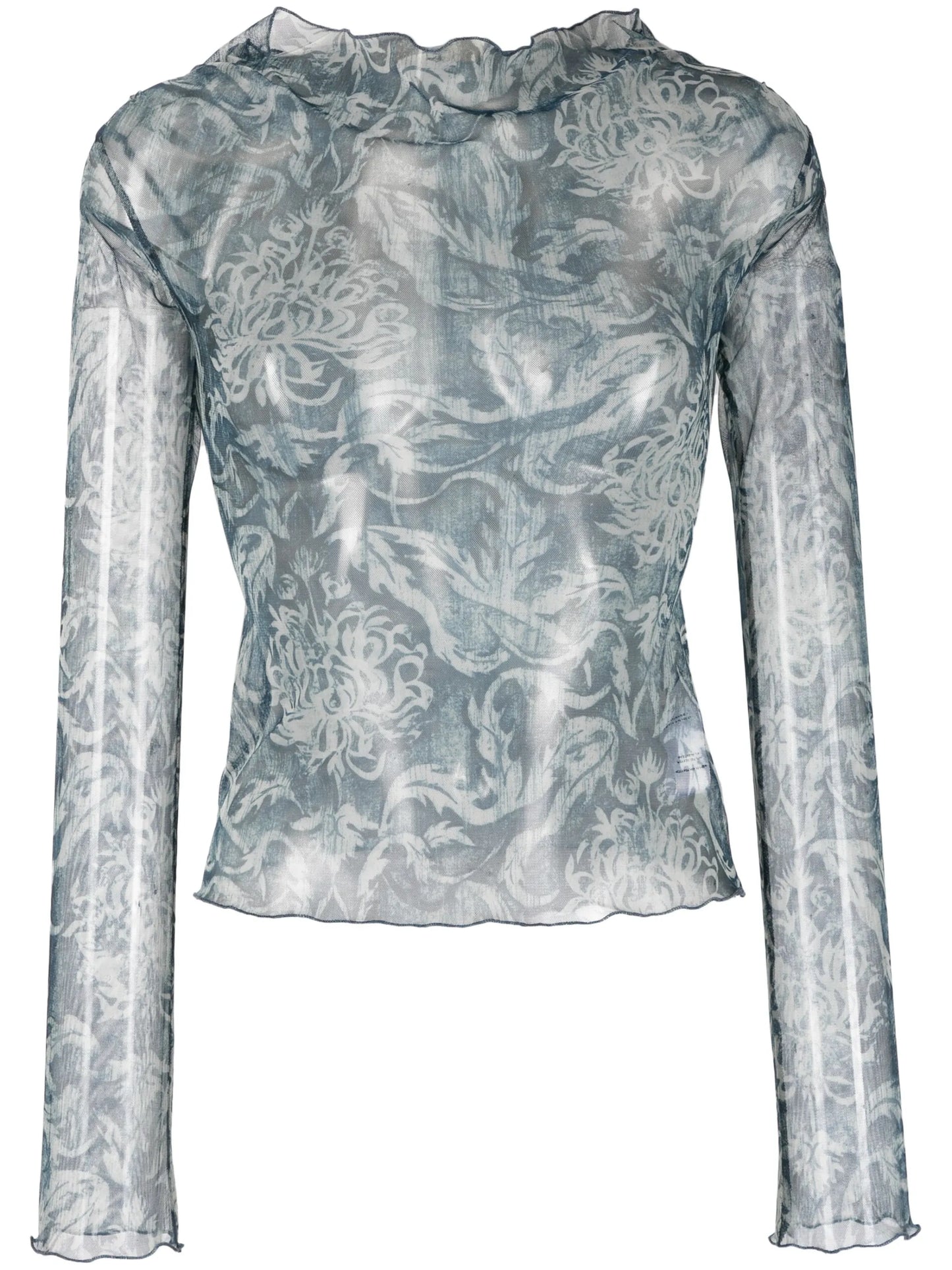 graphic-print long-sleeve top