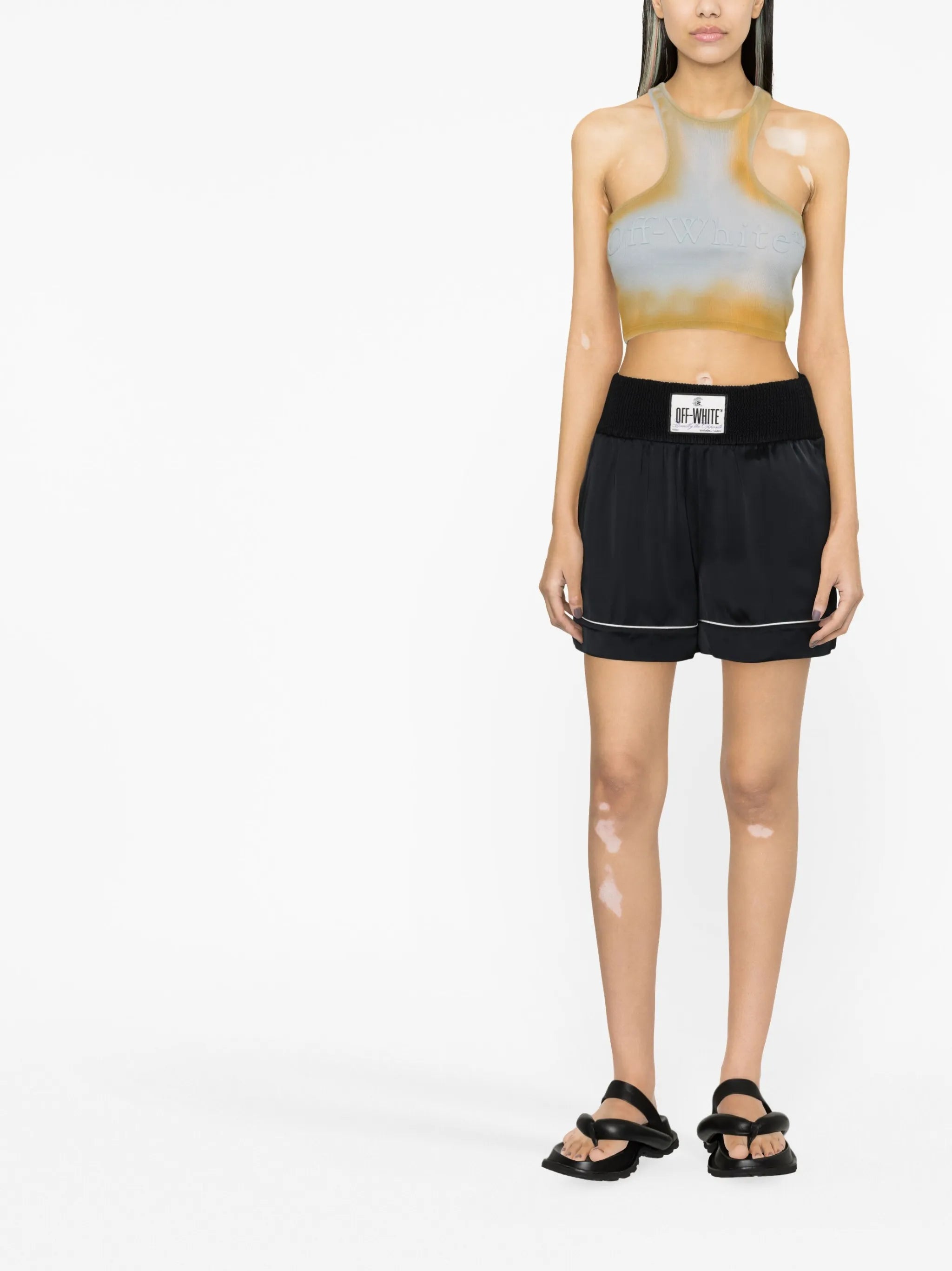 logo-patch shorts