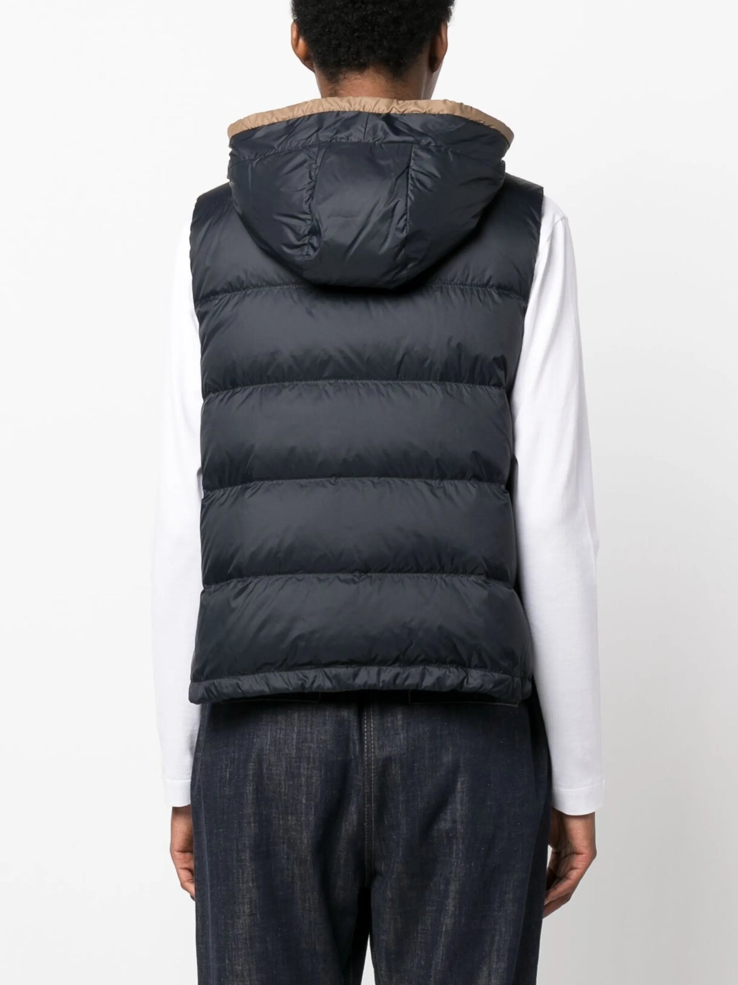 quilted hooded gilet