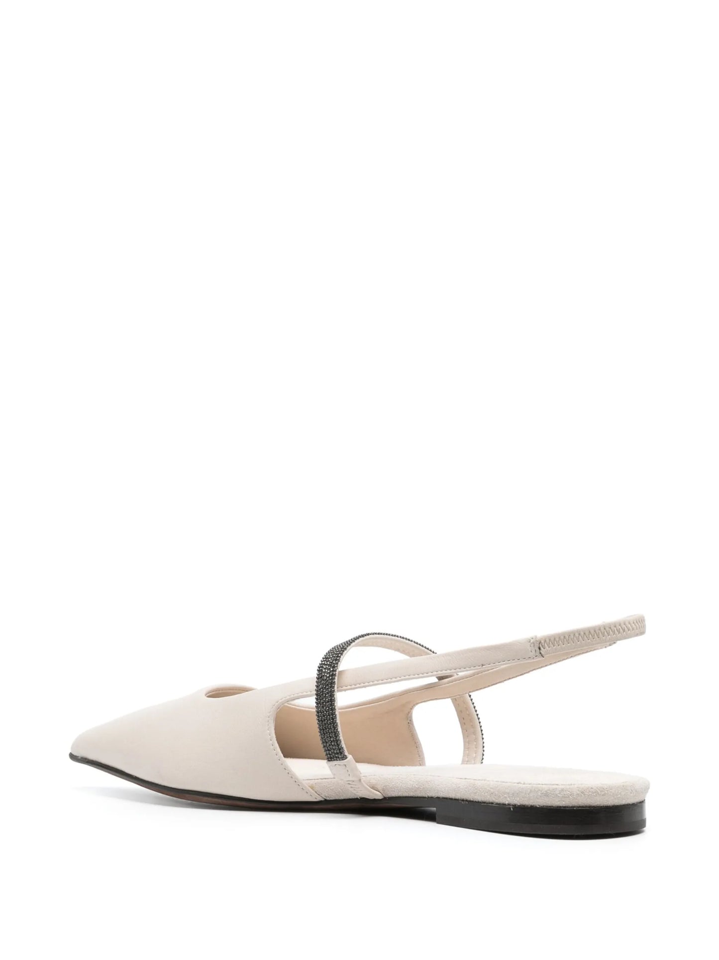 slingback leather ballerina pumps