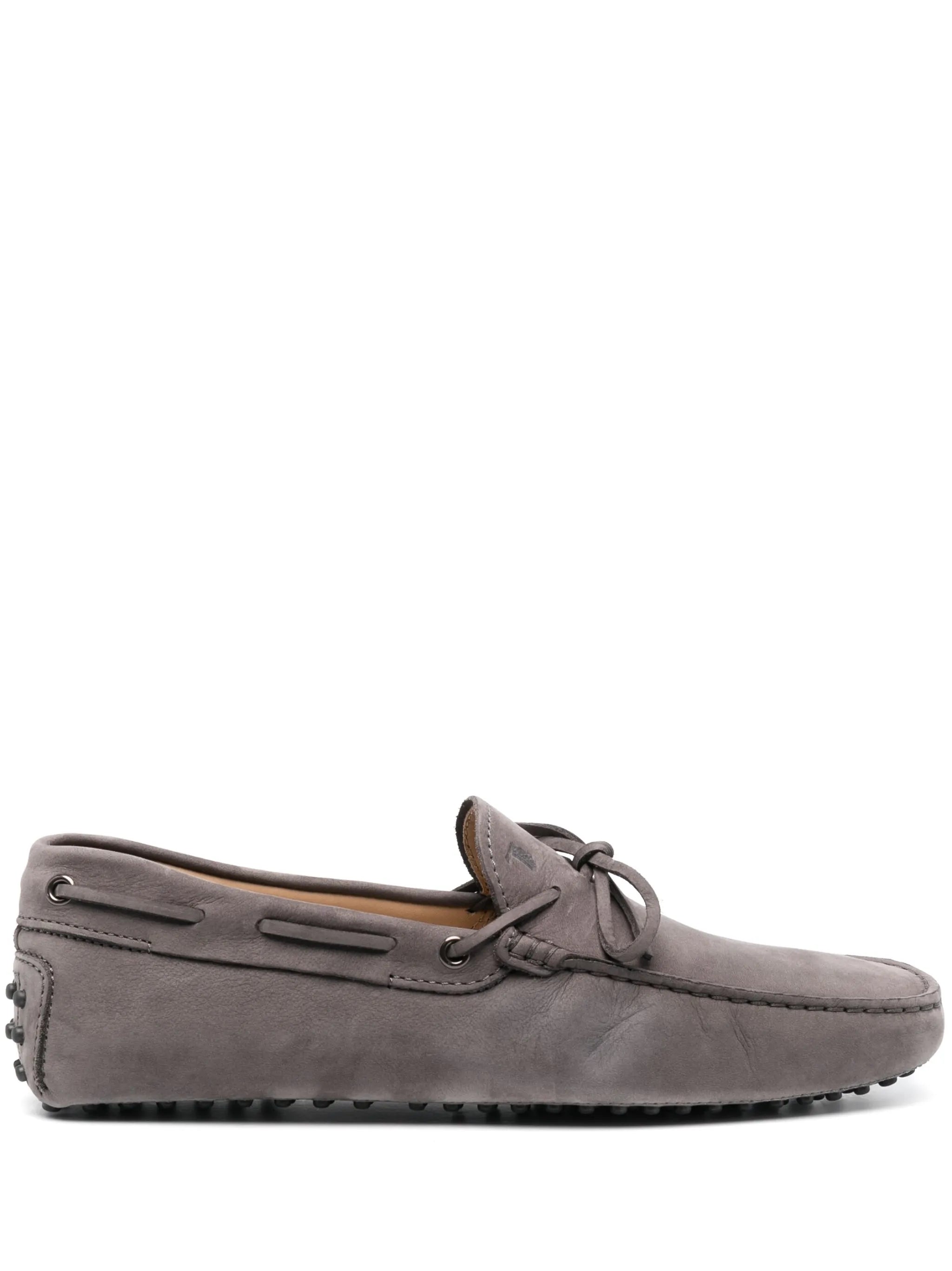 Gommino lace-up suede loafers