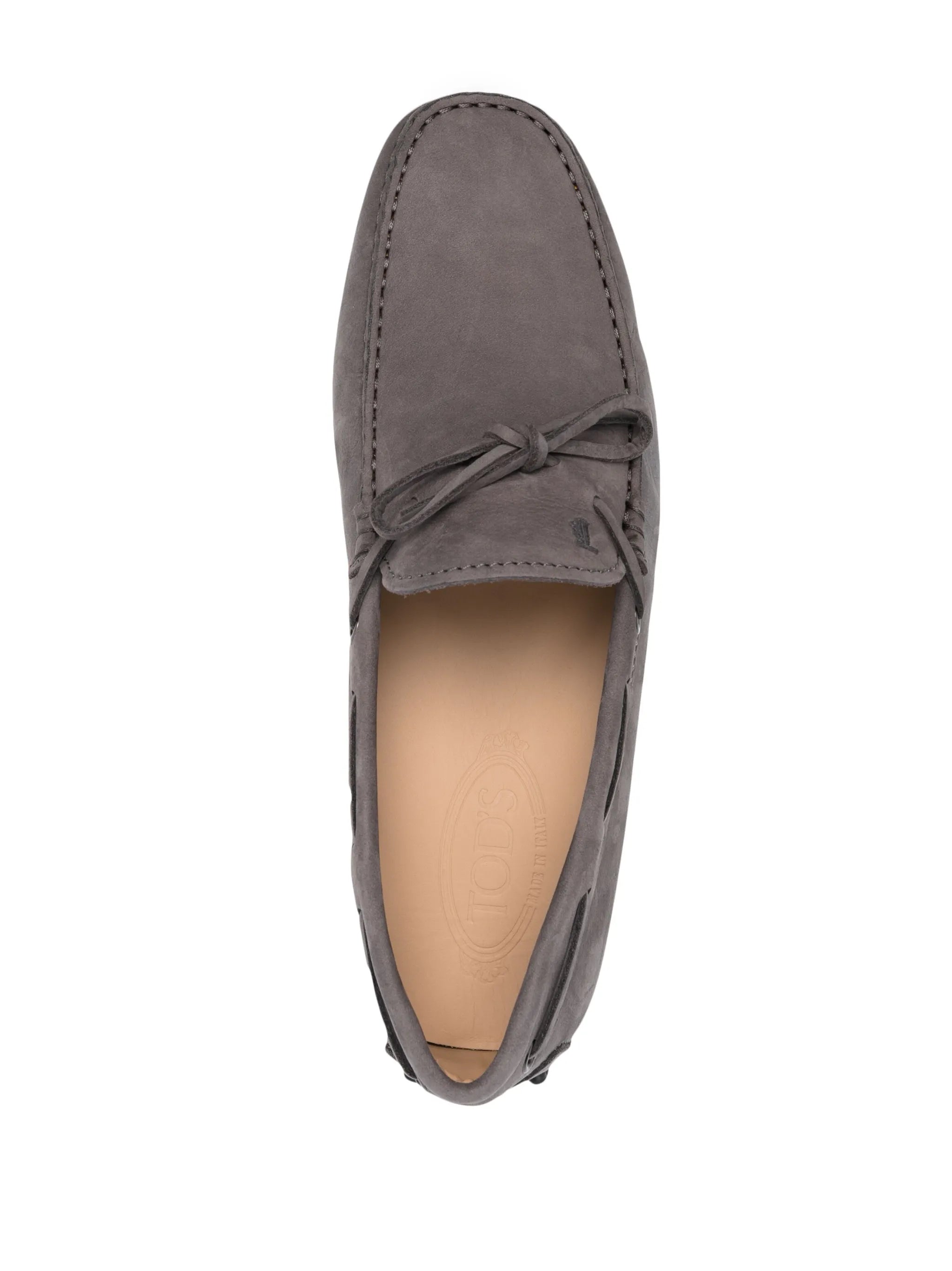 Gommino lace-up suede loafers