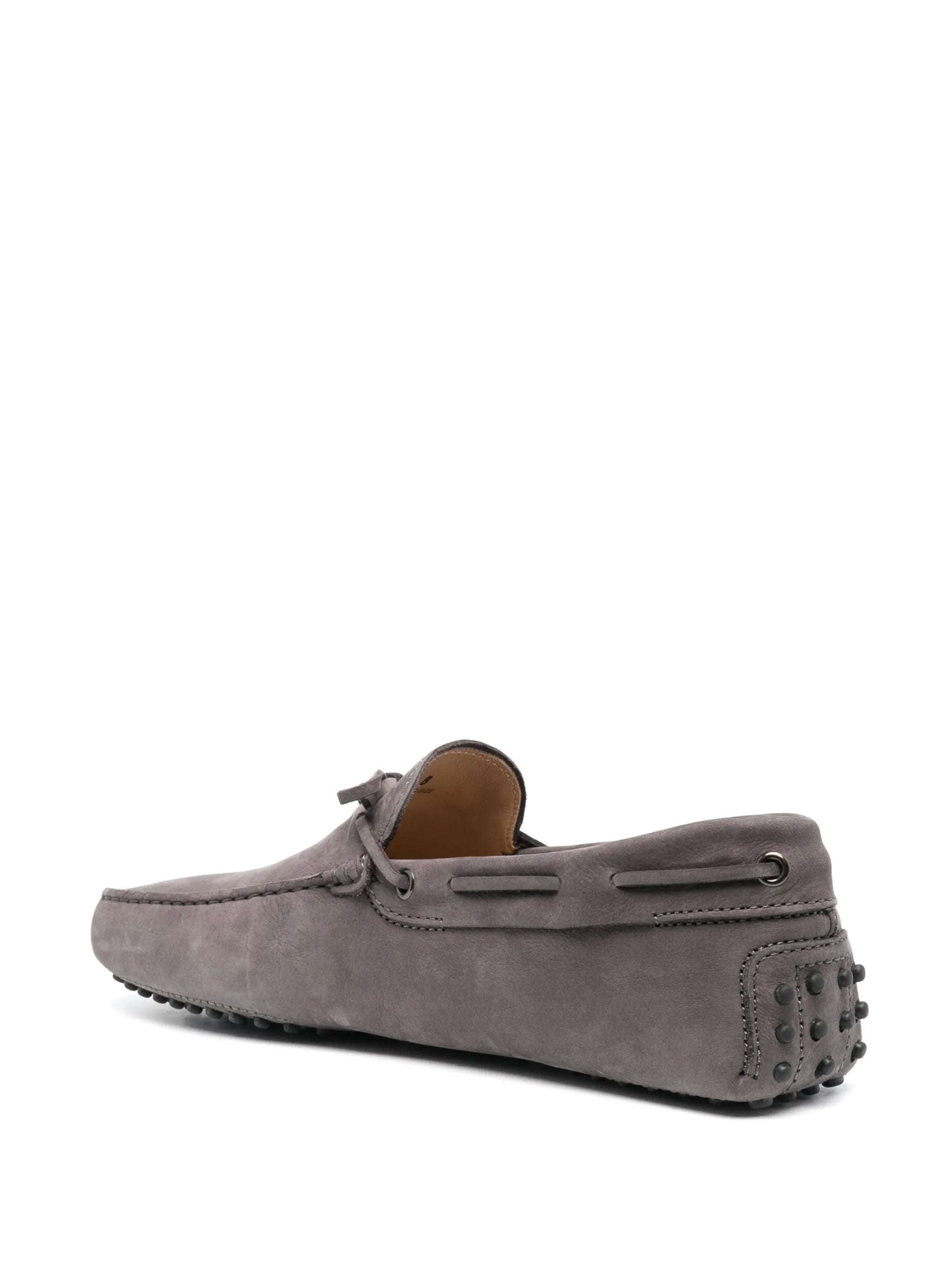 Gommino lace-up suede loafers