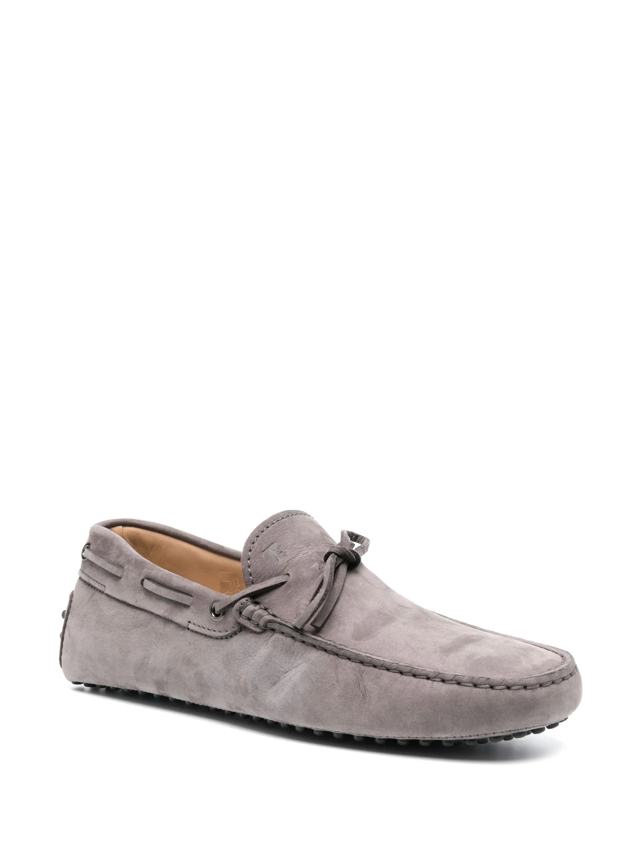 Gommino lace-up suede loafers