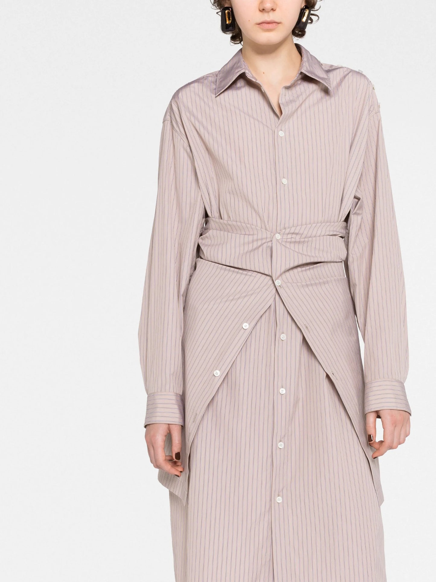 striped shirt dress