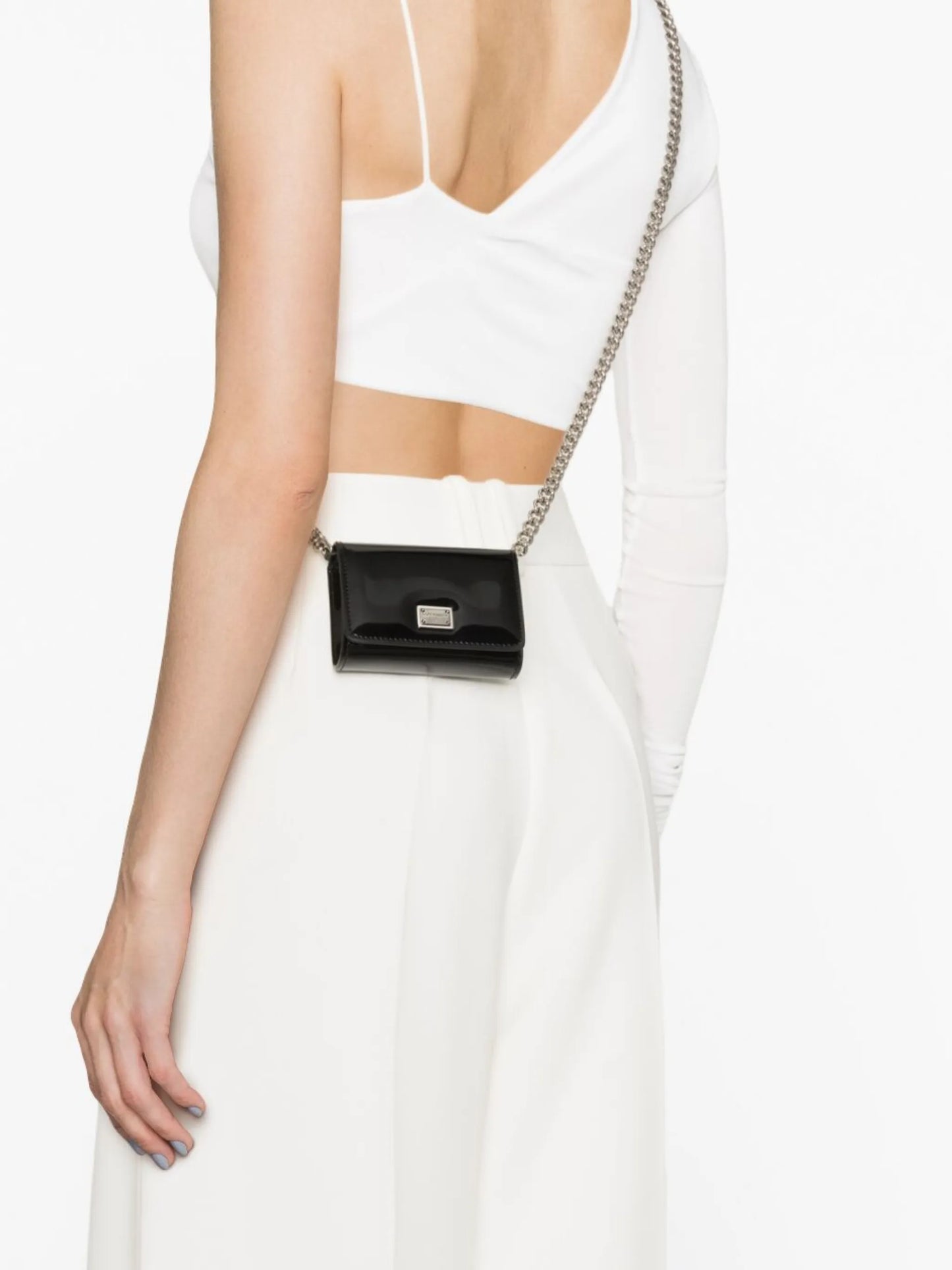 logo-plaque patent mini bag