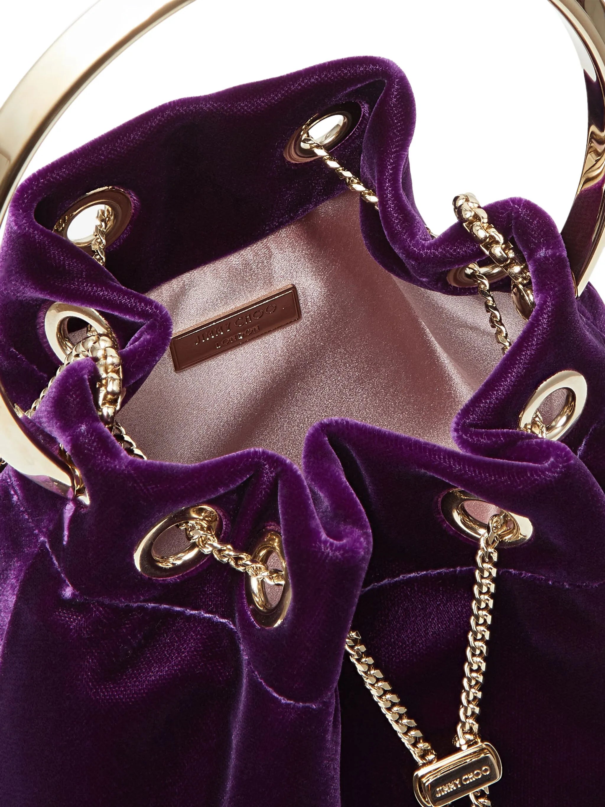 Bon Bon velvet-effect bucket bag