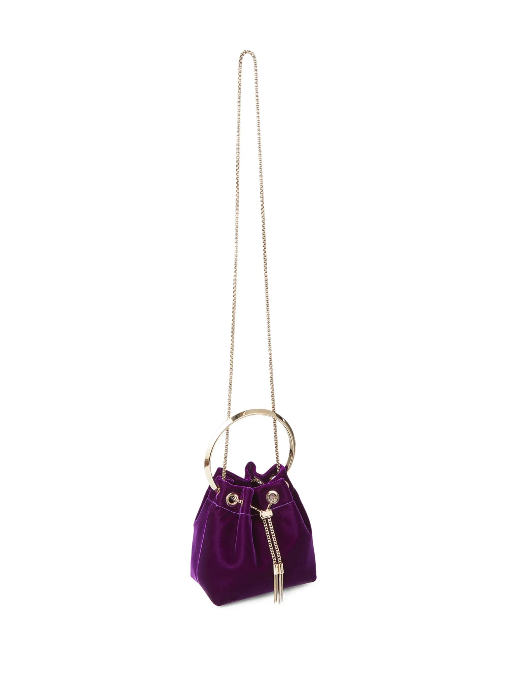Bon Bon velvet-effect bucket bag