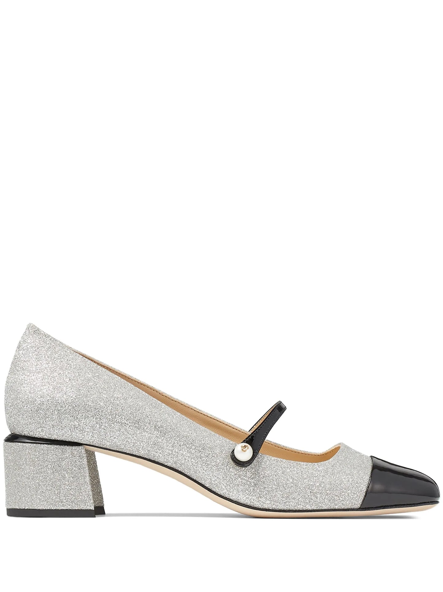 Elisa glitter-embellished 45mm pumps