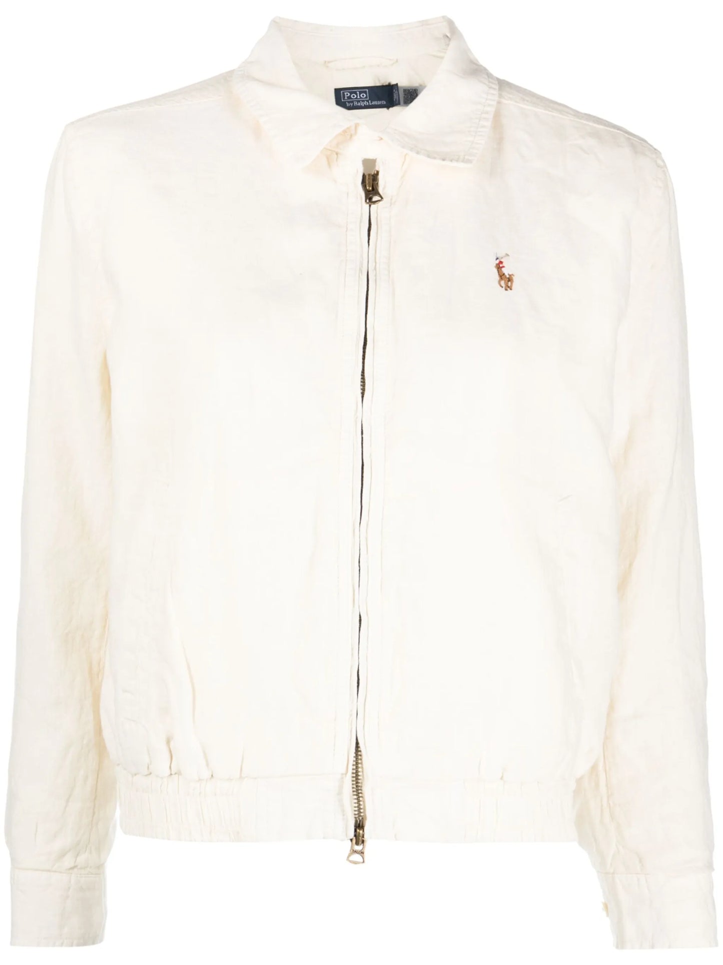 zip-up linen windbreaker