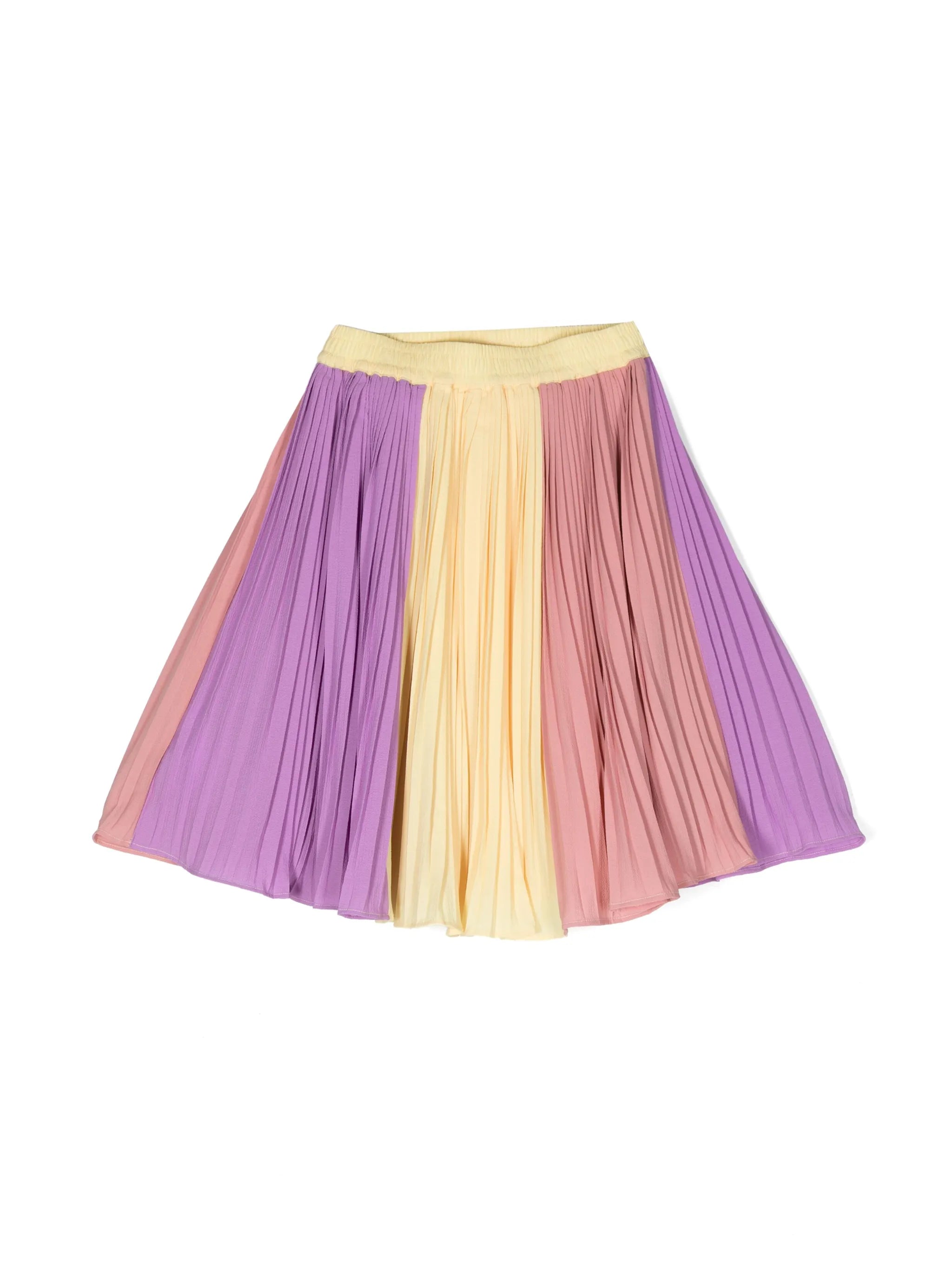 Bess colour-block pleated skirt