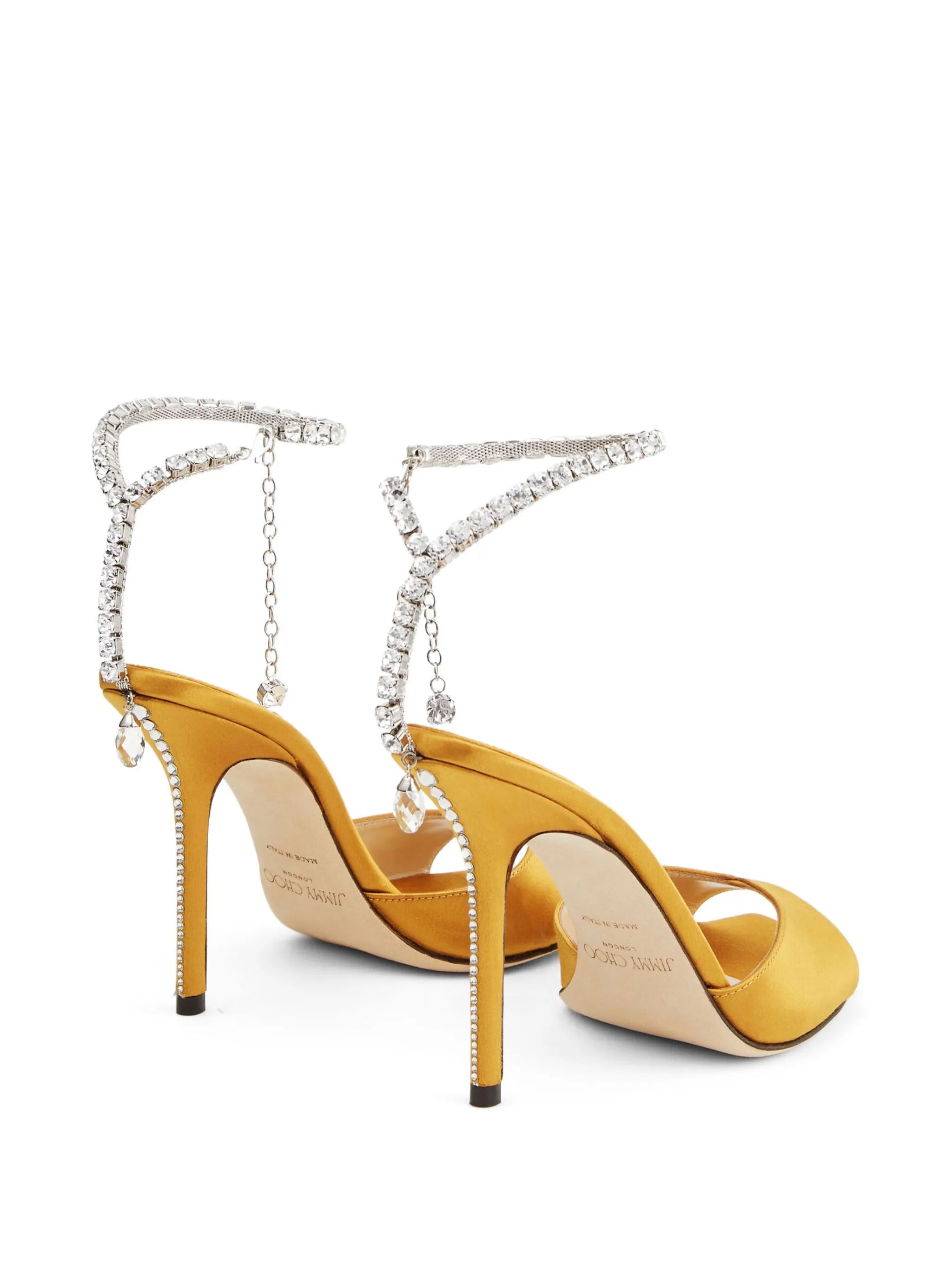 Saeda 100mm crystal-embellishment sandals