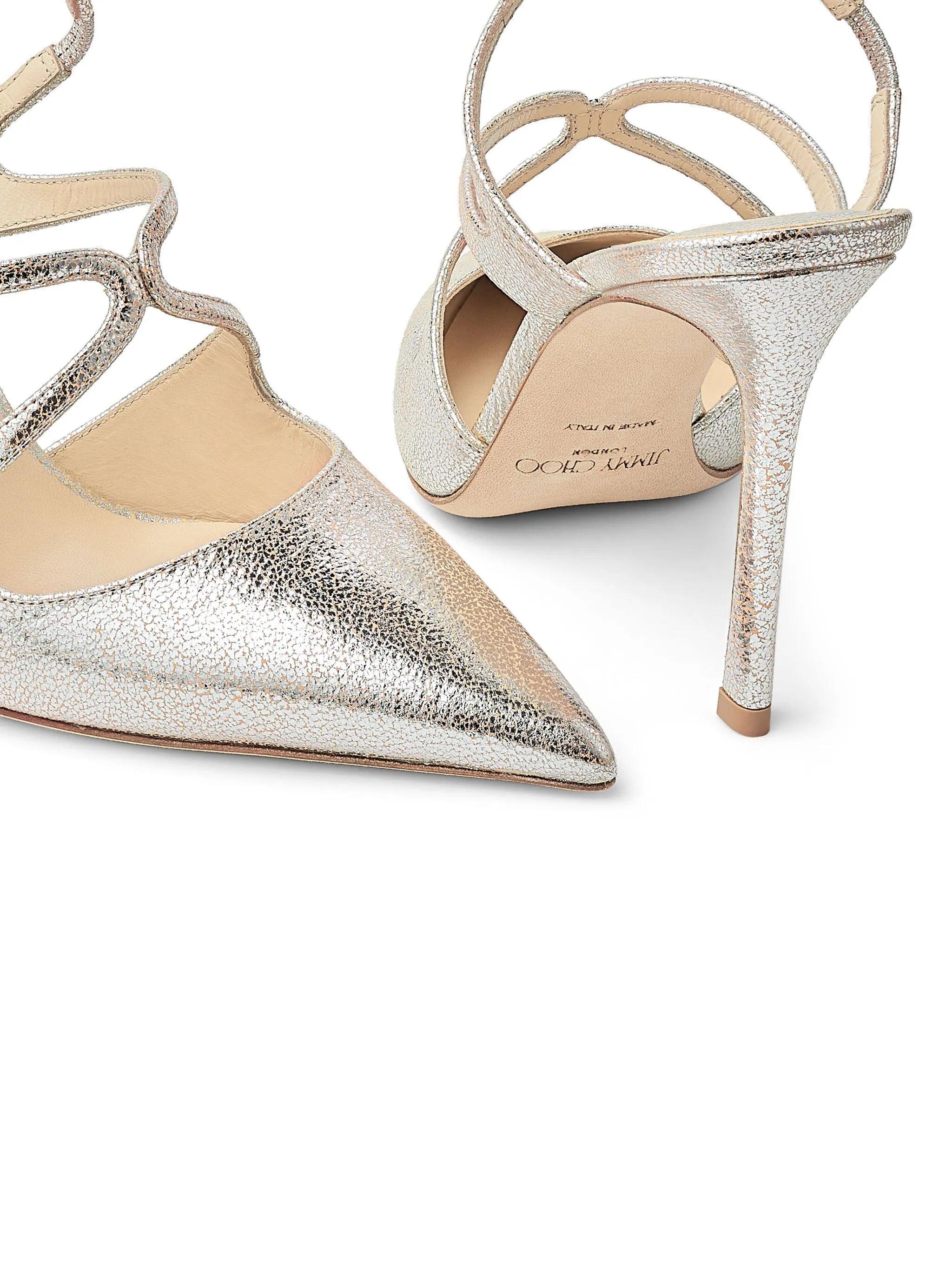 Azia 95mm metallic-finish pumps