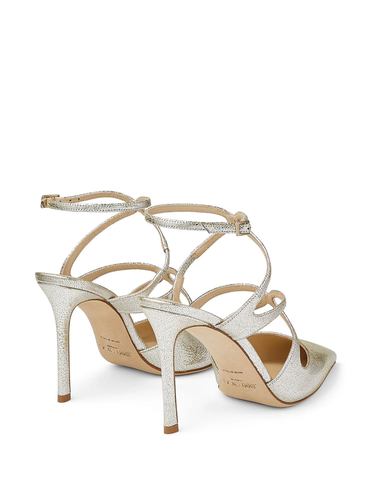 Azia 95mm metallic-finish pumps