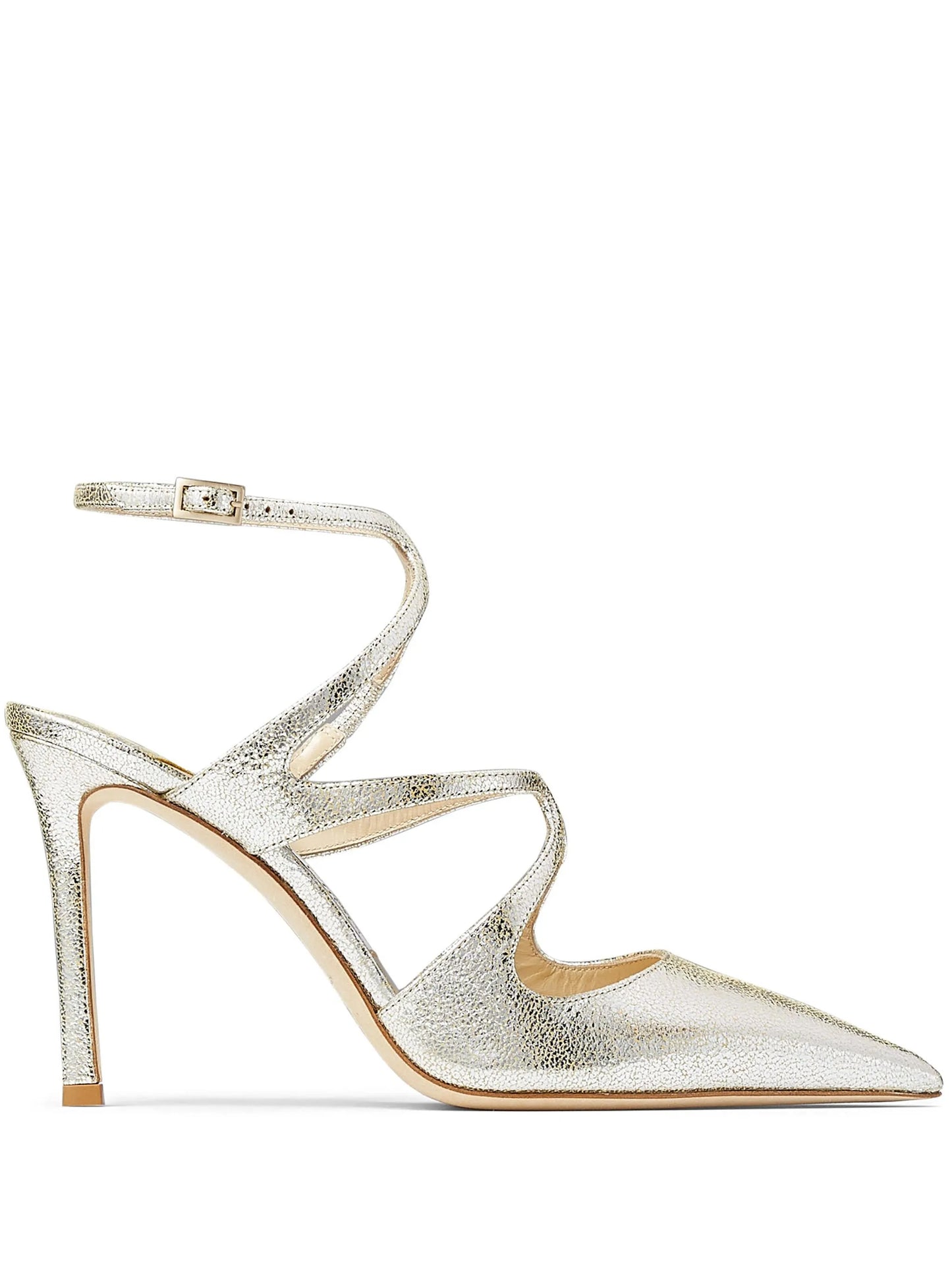 Azia 95mm metallic-finish pumps