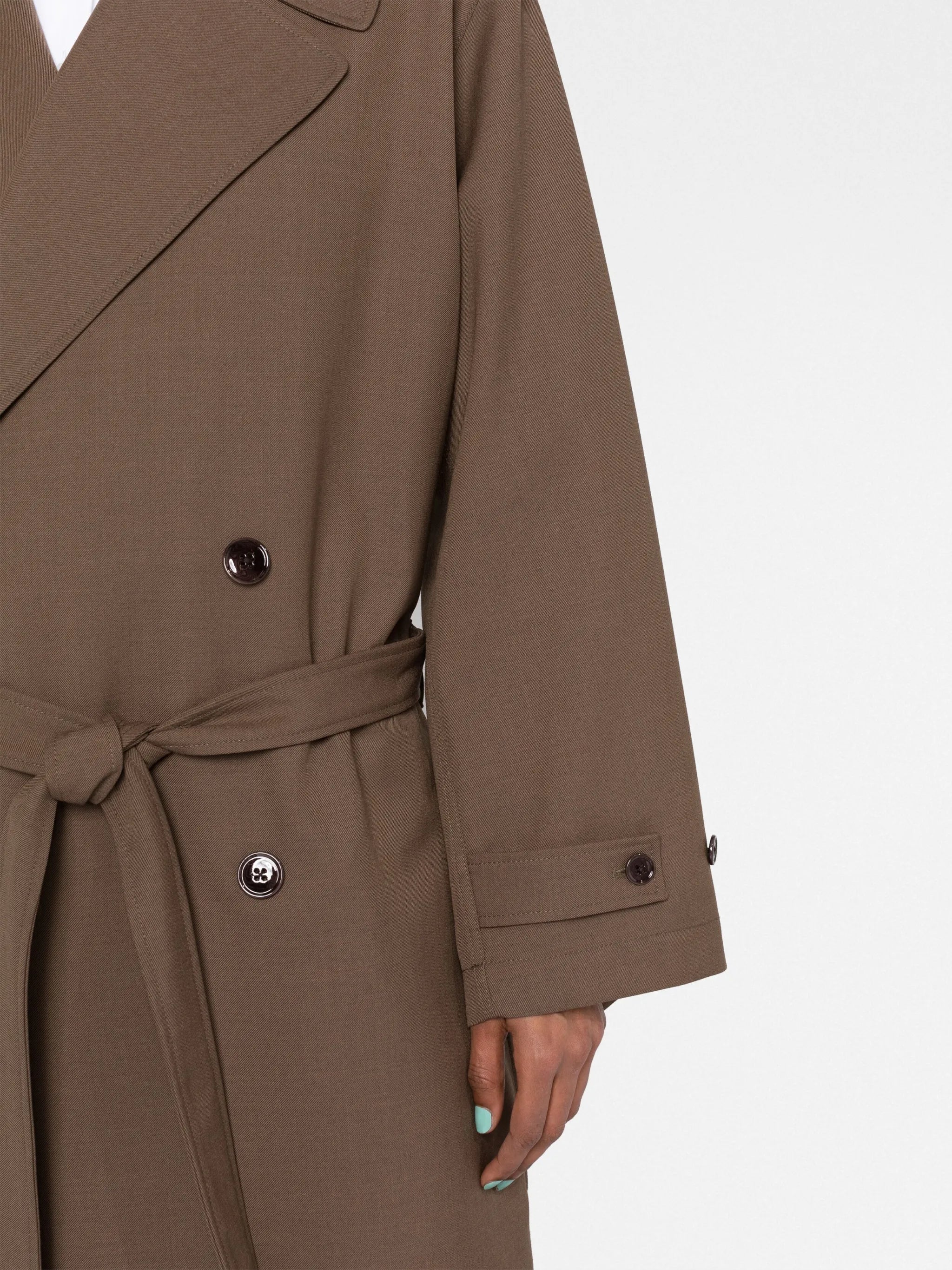 double-breasted belted coat