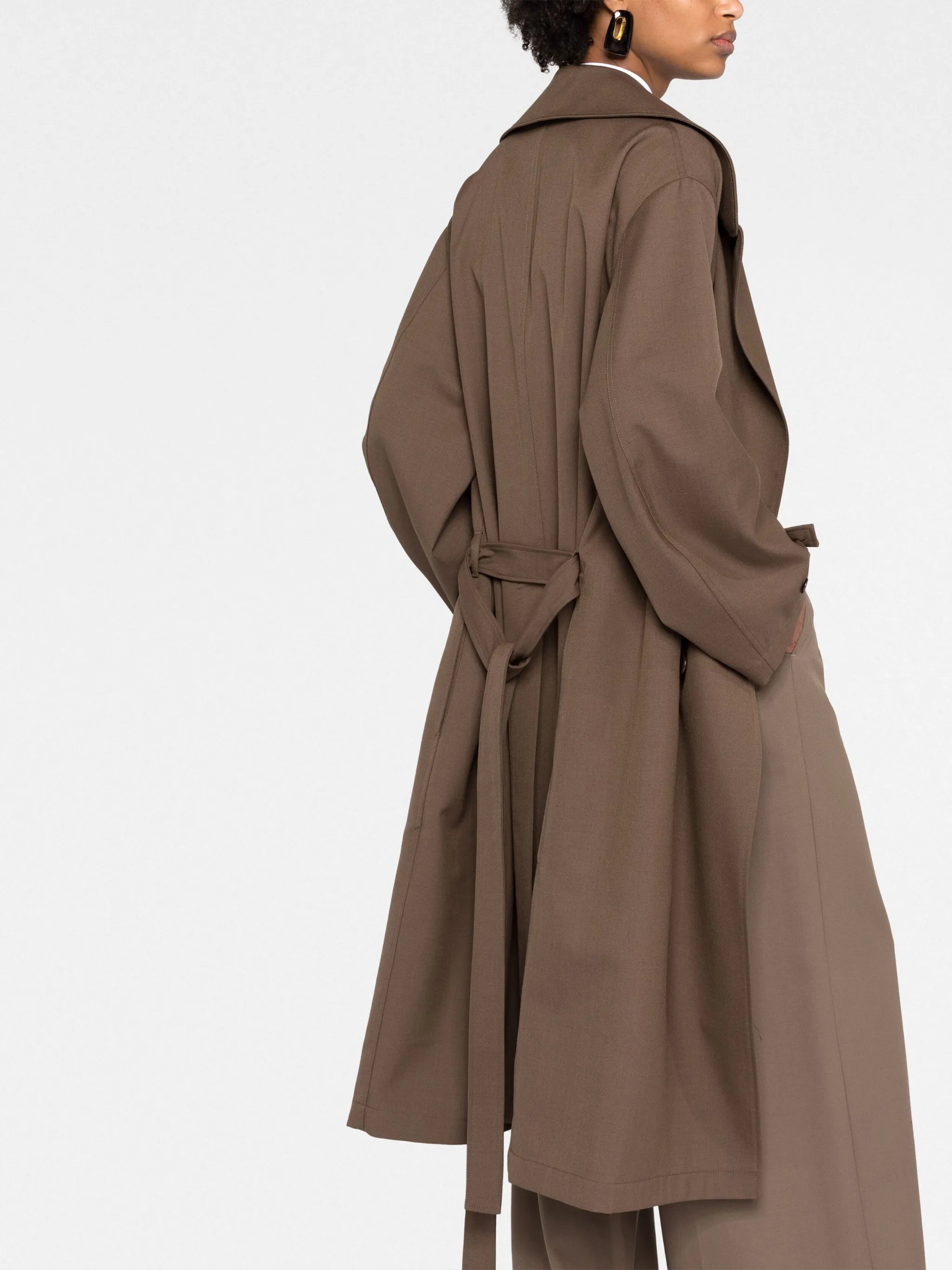 double-breasted belted coat