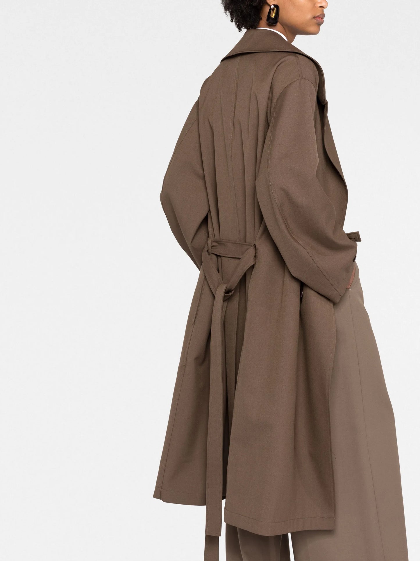 double-breasted belted coat
