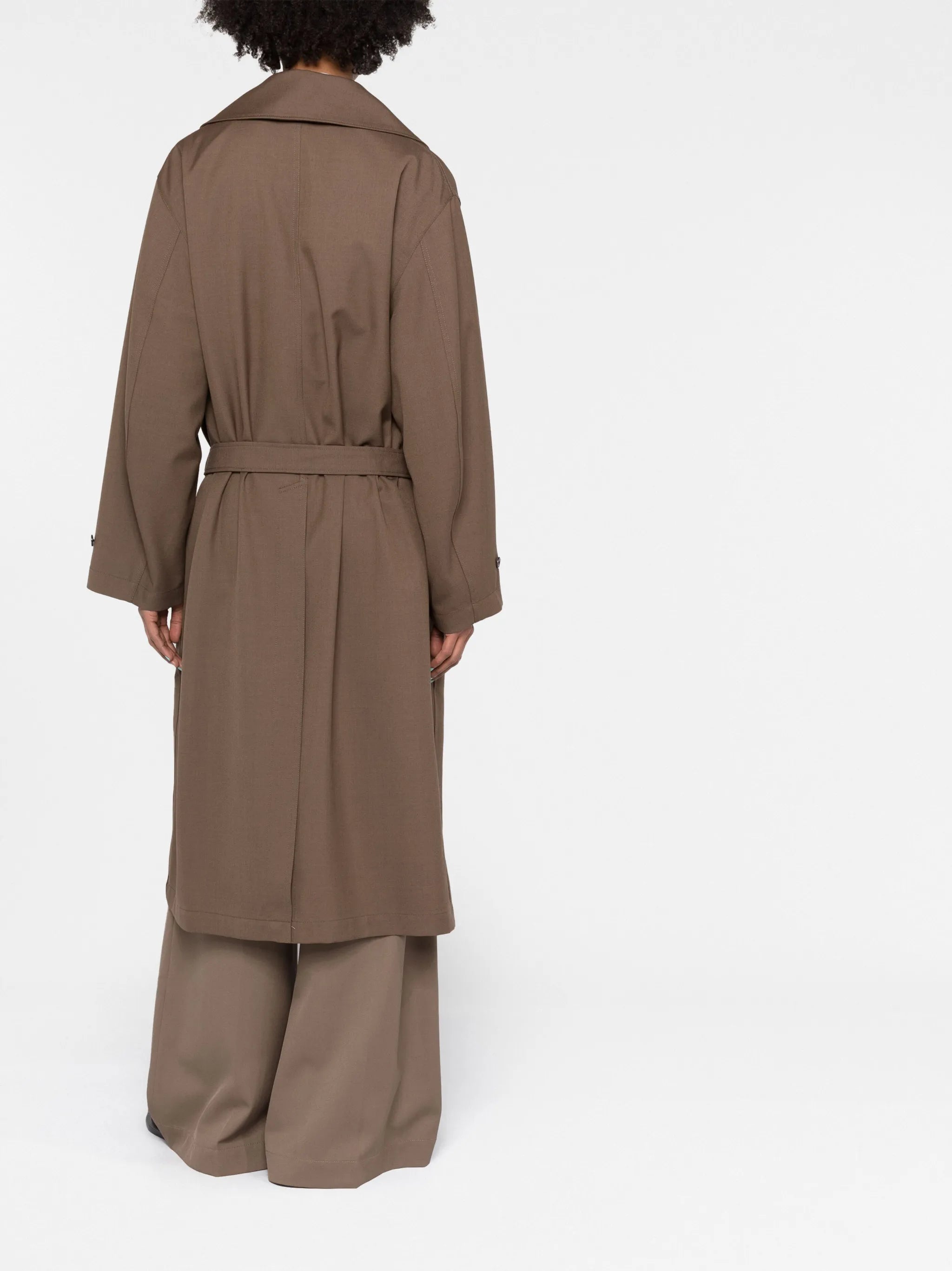 double-breasted belted coat