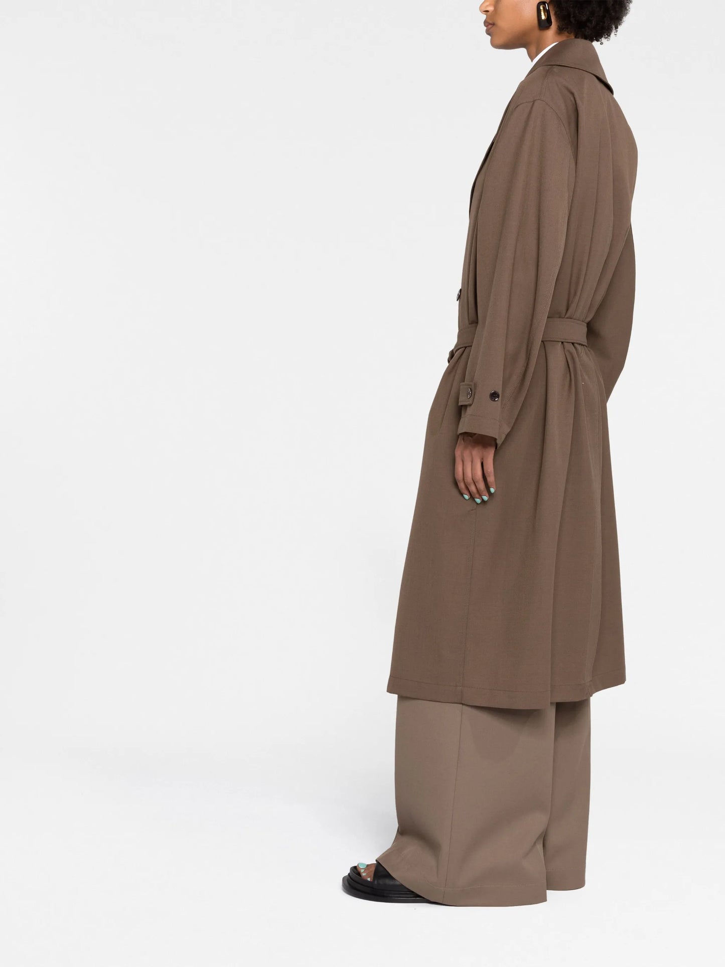 double-breasted belted coat