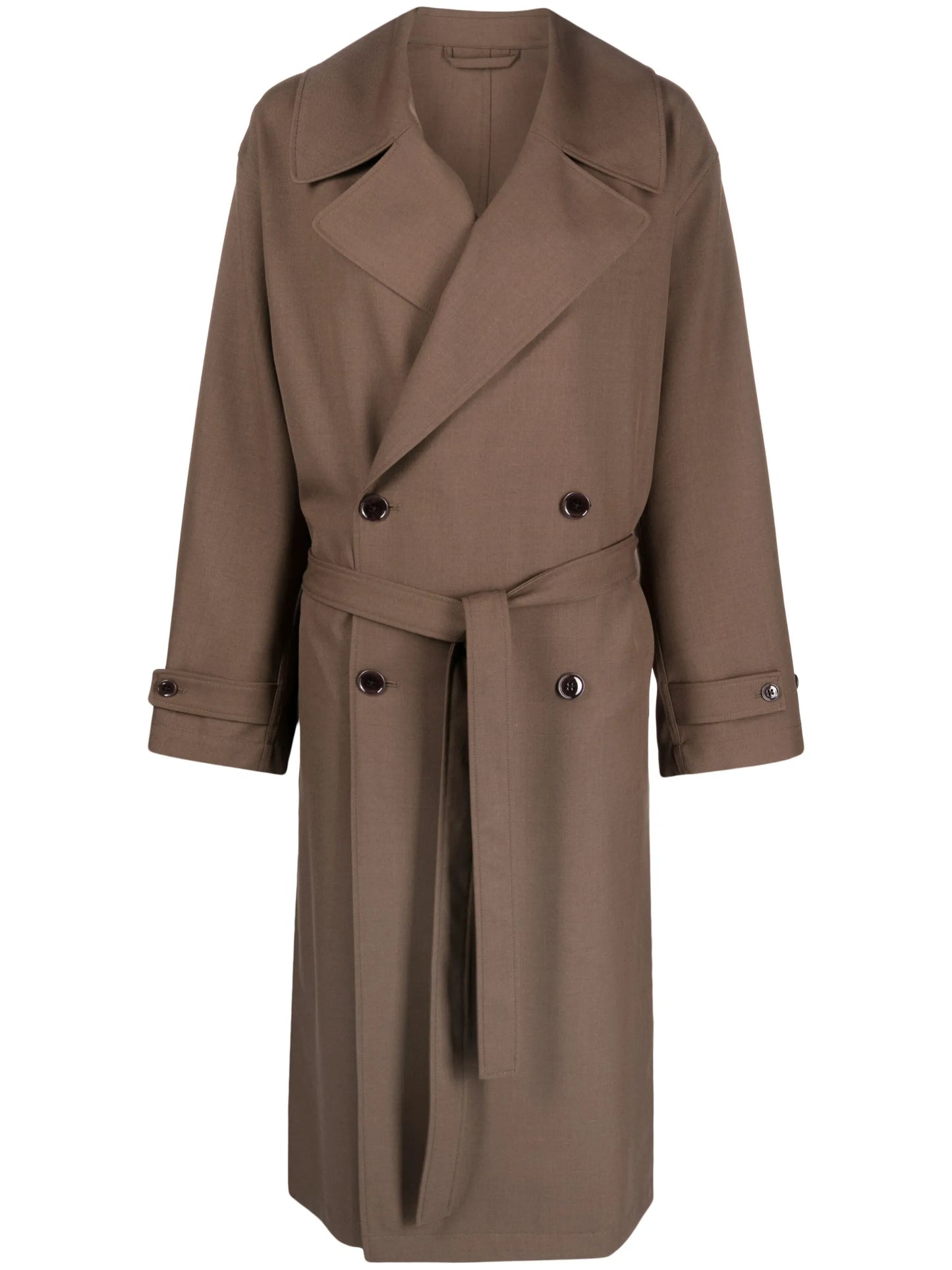 double-breasted belted coat