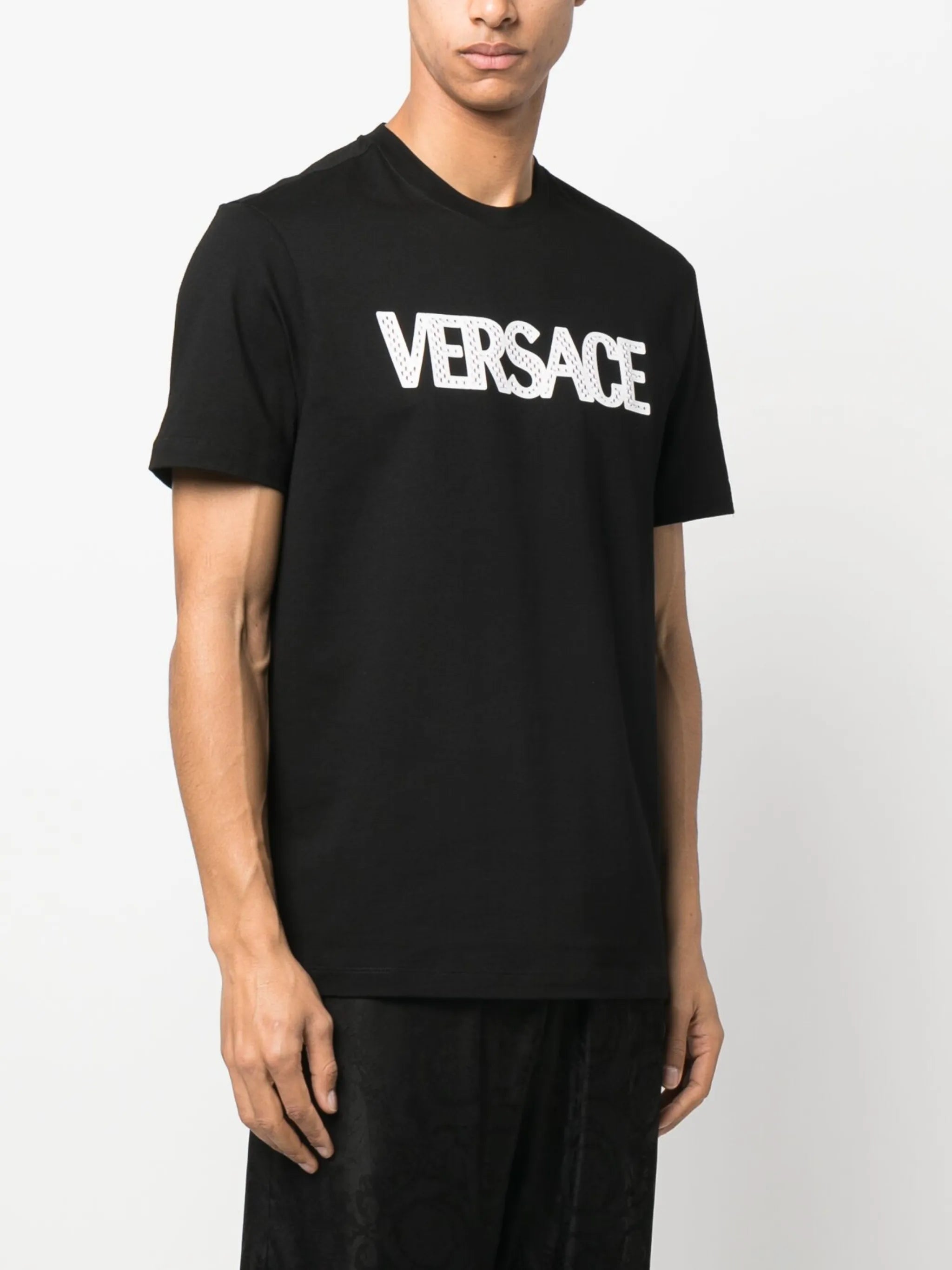 mesh logo appliqué T-shirt