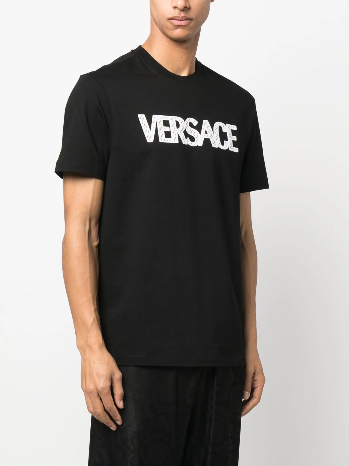 mesh logo appliqué T-shirt