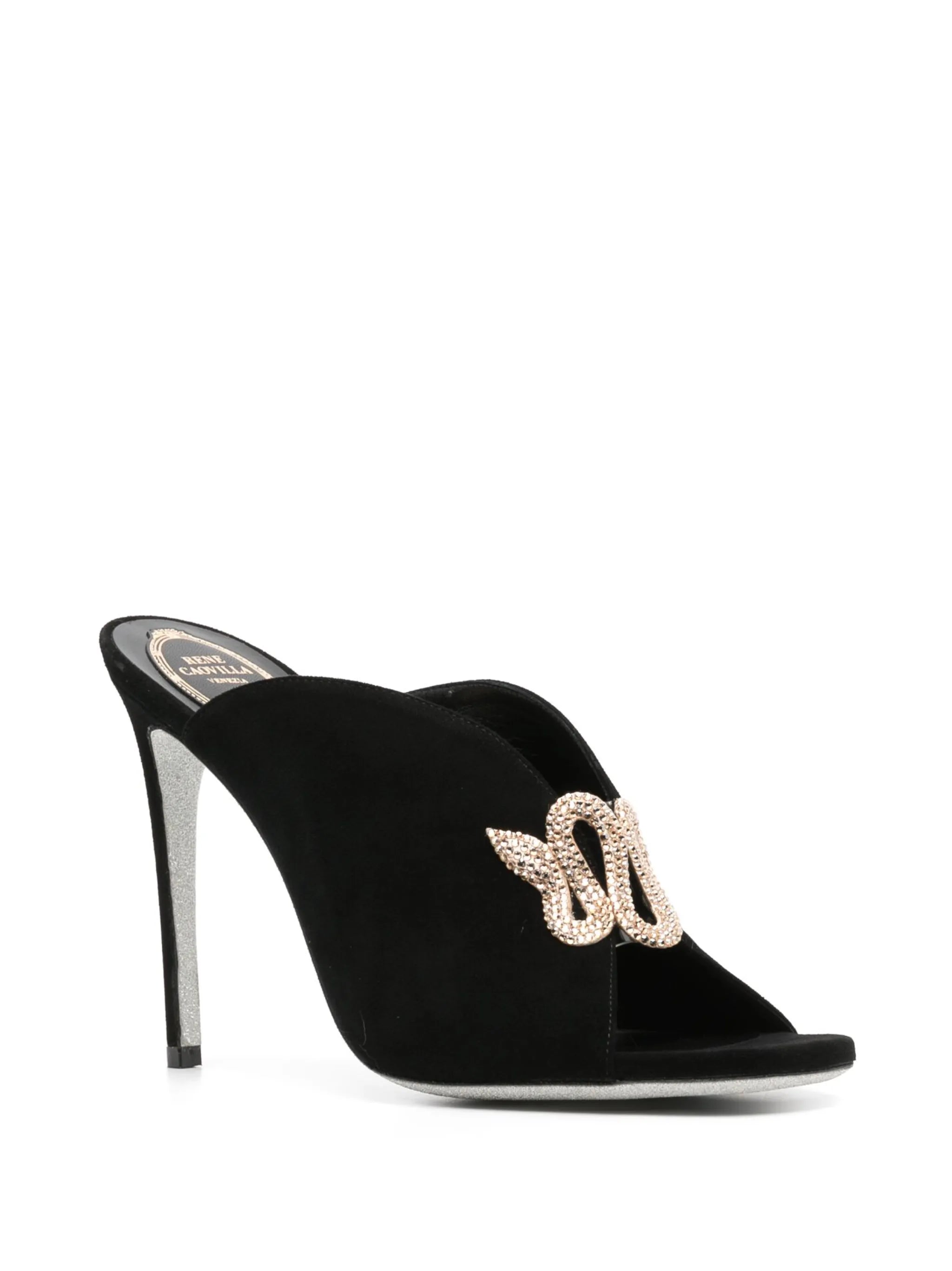 120mm rhinestone-embellished sandals
