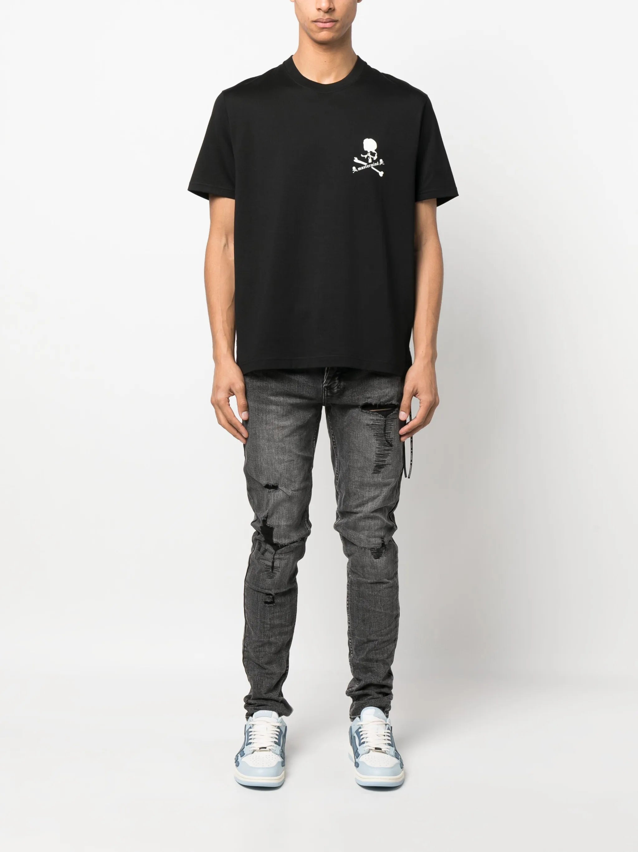 skull-print cotton T-shirt