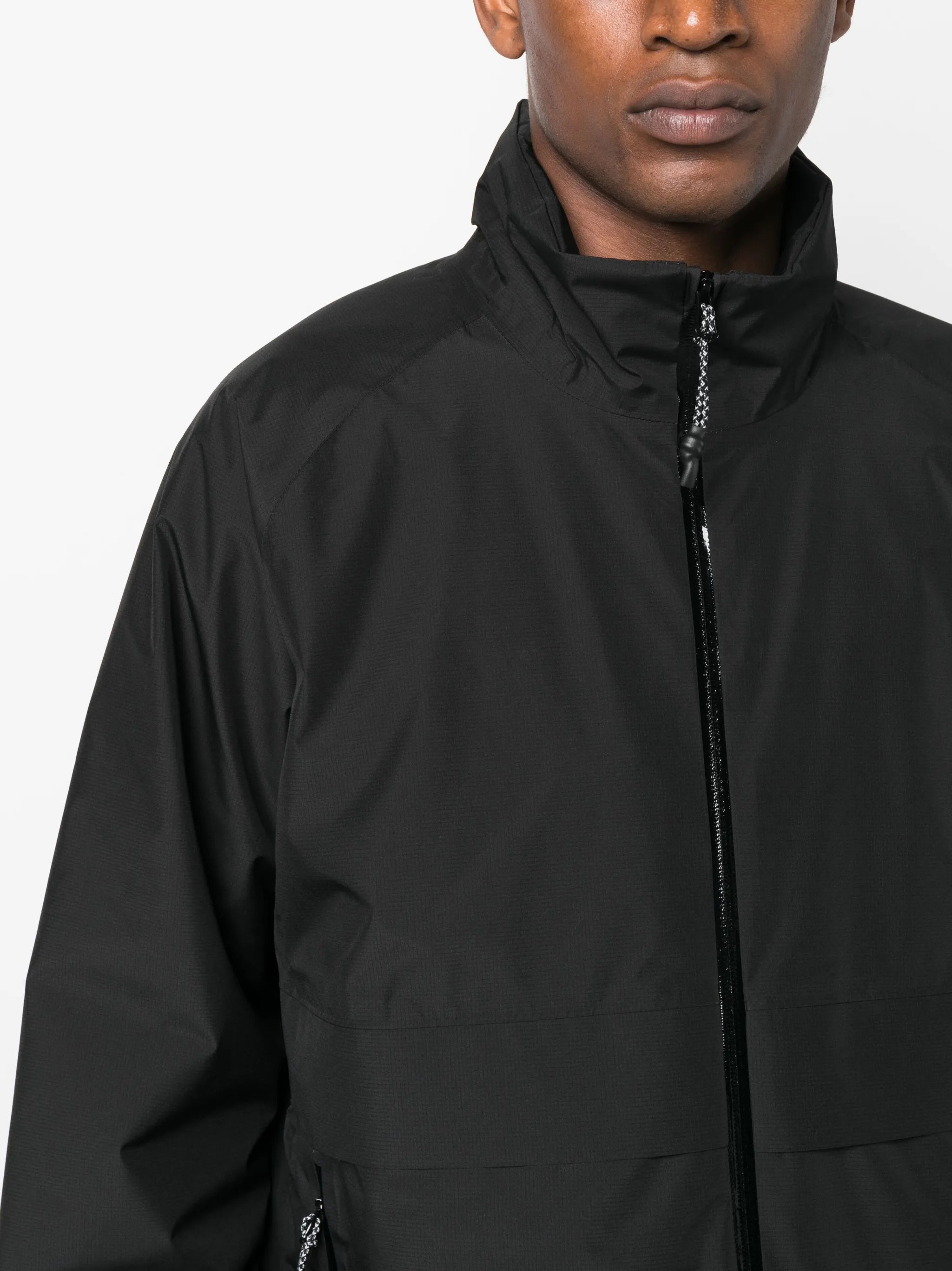 zip-up high-neck lightweight jacket