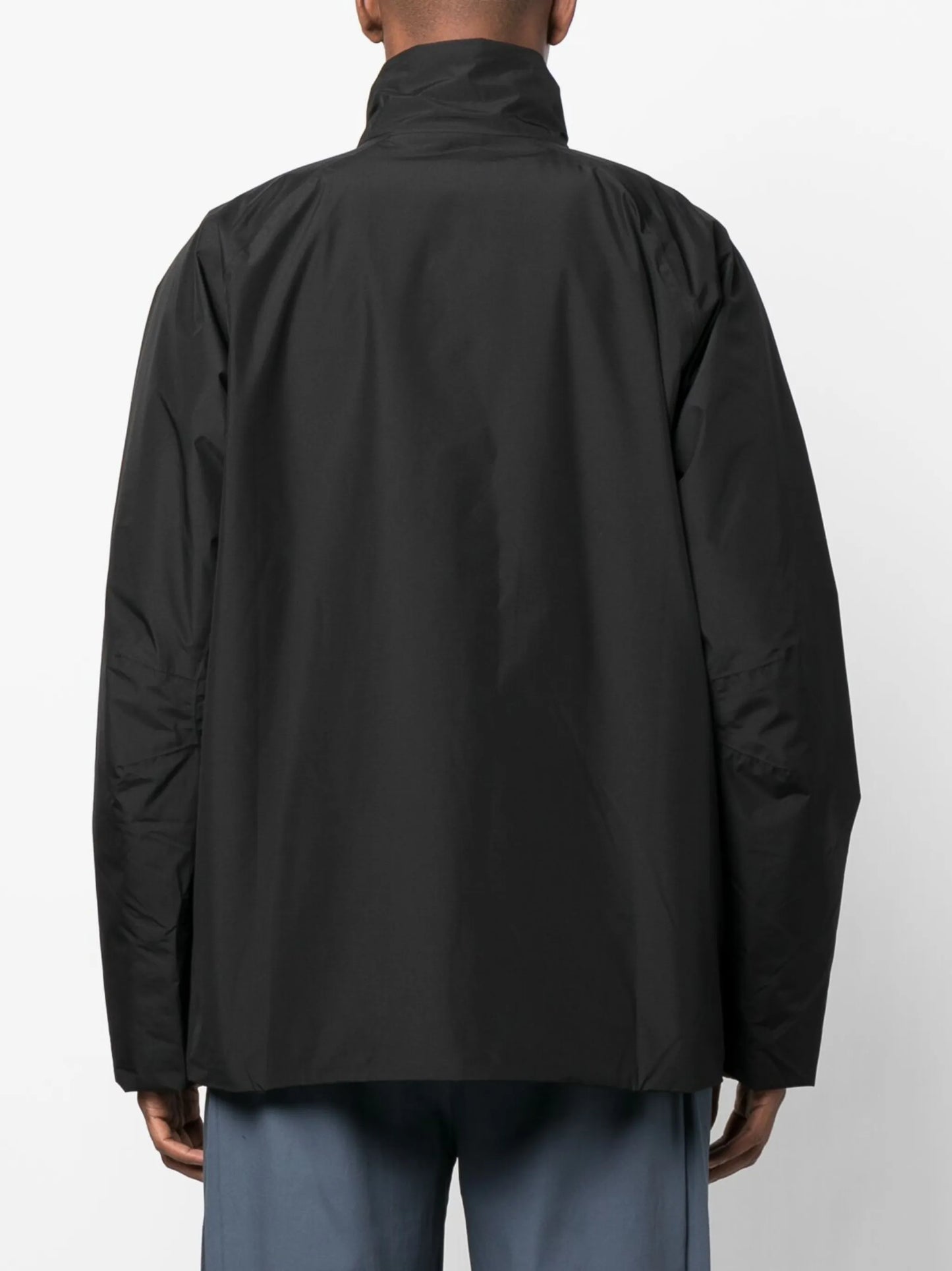 zip-up high-neck lightweight jacket