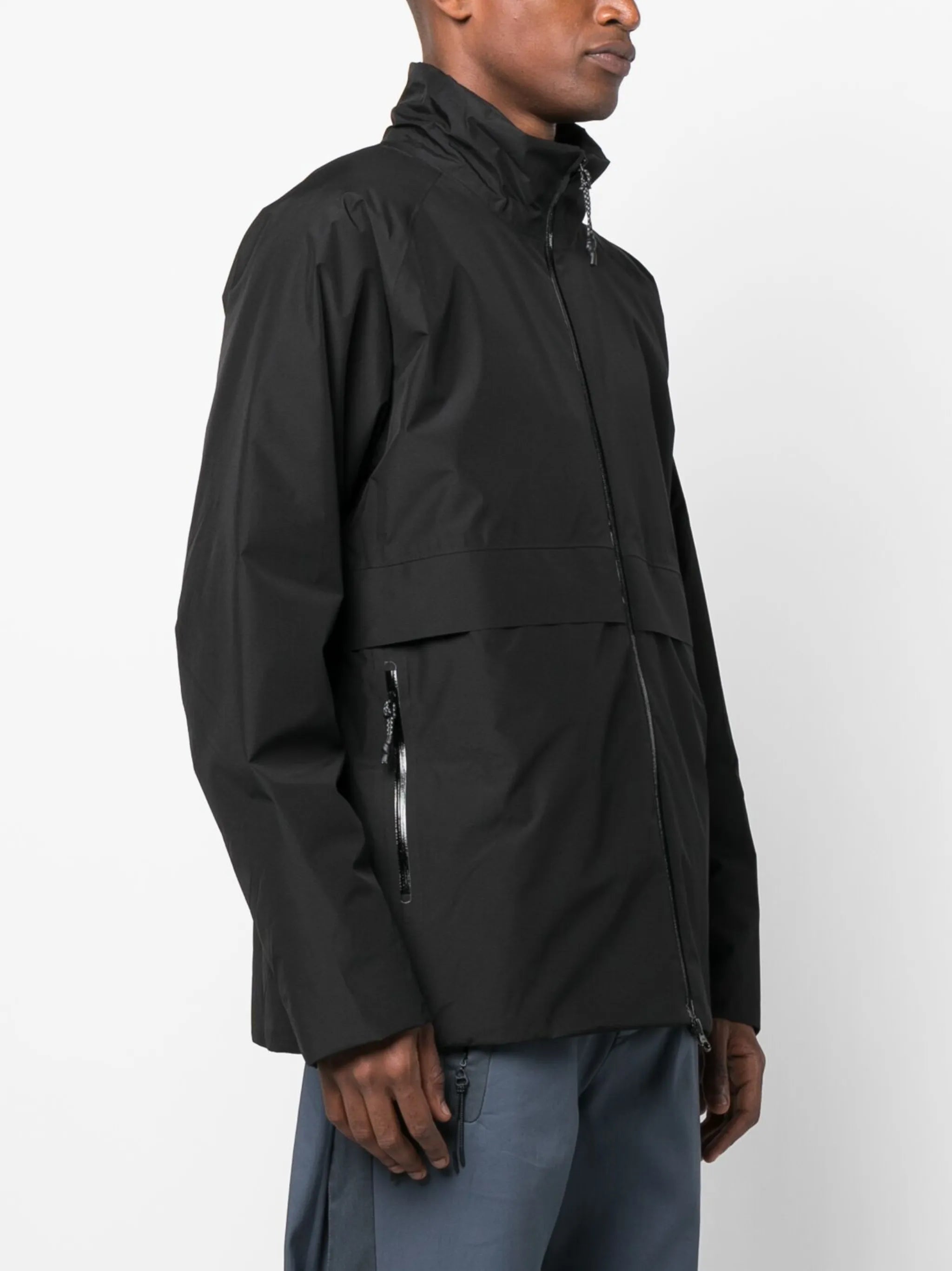 zip-up high-neck lightweight jacket