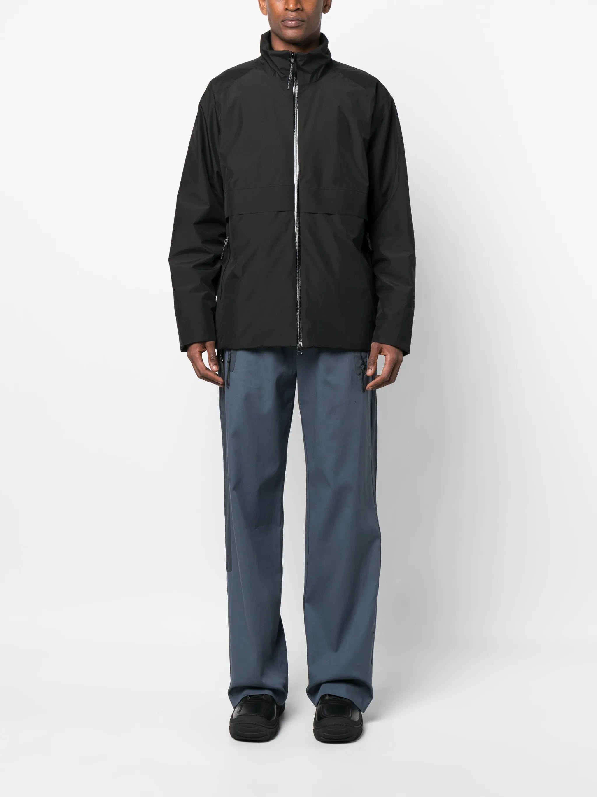 zip-up high-neck lightweight jacket