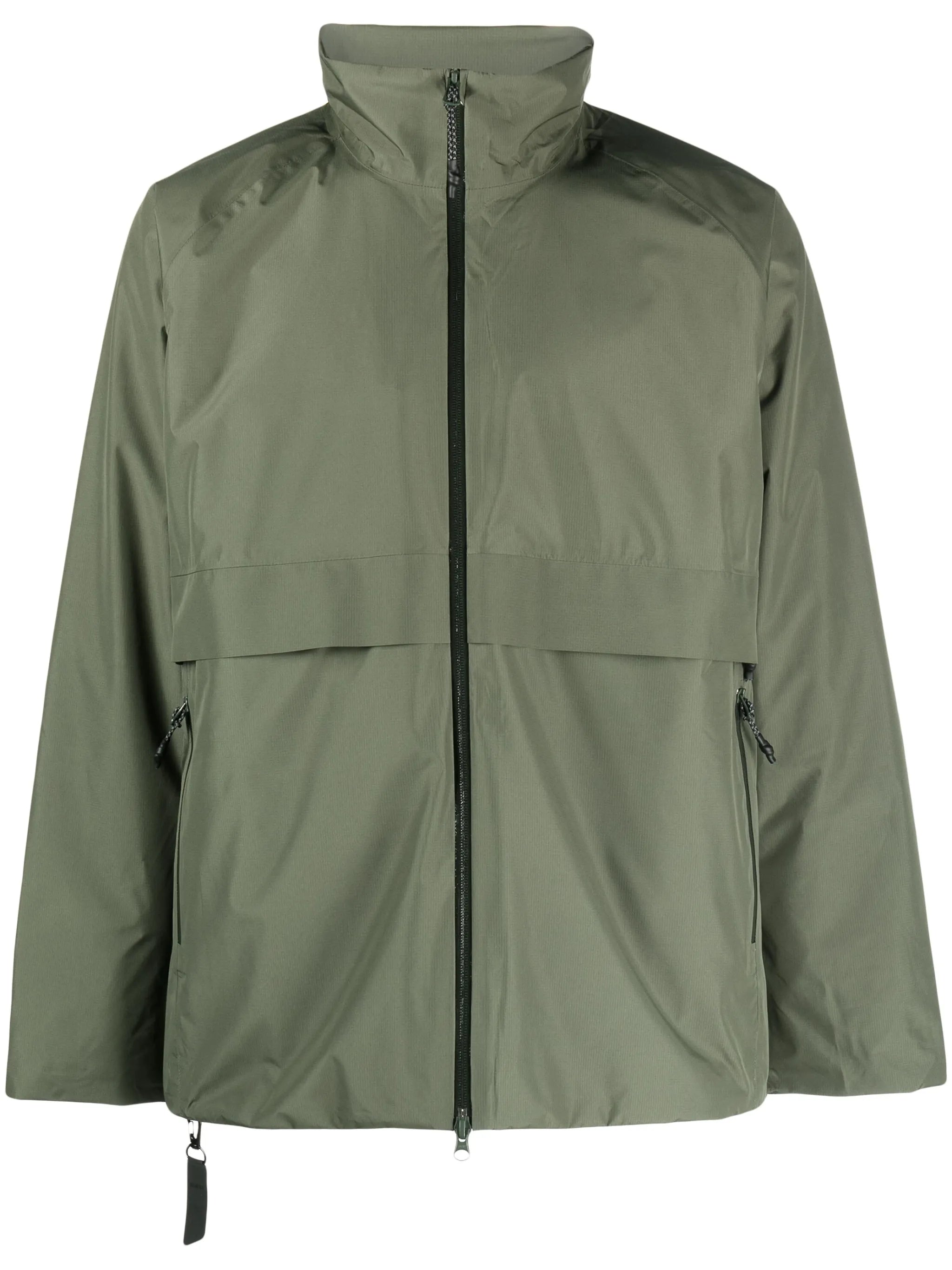 zip-up high-neck lightweight jacket